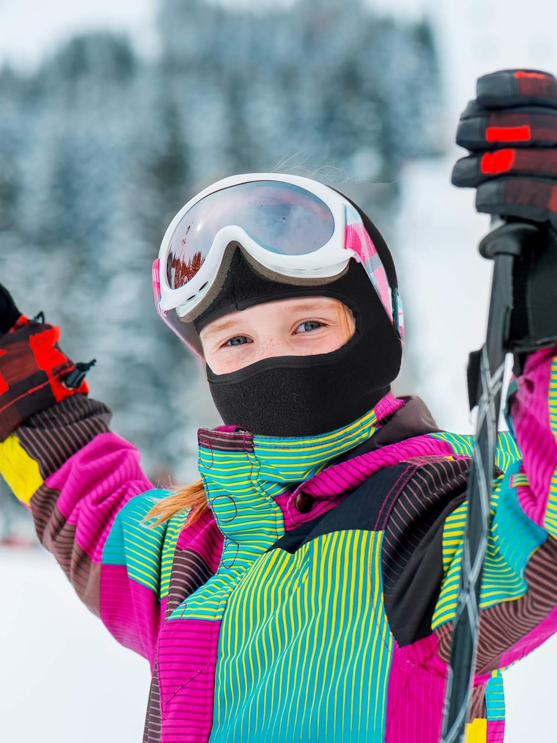 2-PieceWinter Ski Mask Balaclava Set for Kids with Dual Protection