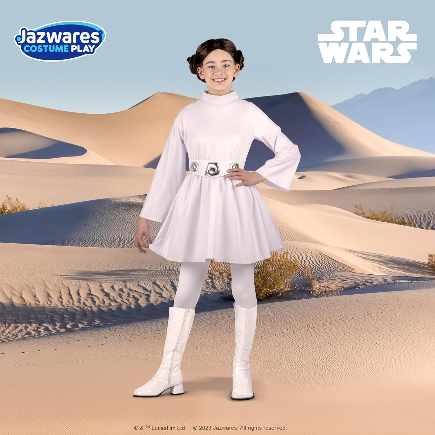 Star Wars Princess Leia Halloween Costume - Jazwares Kids Costume for Girls