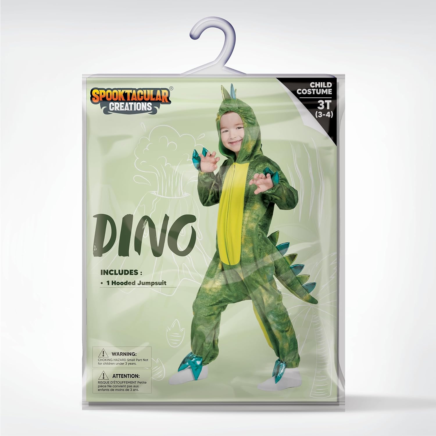 Glow-in-the-Dark Dinosaur Costume for Halloween
