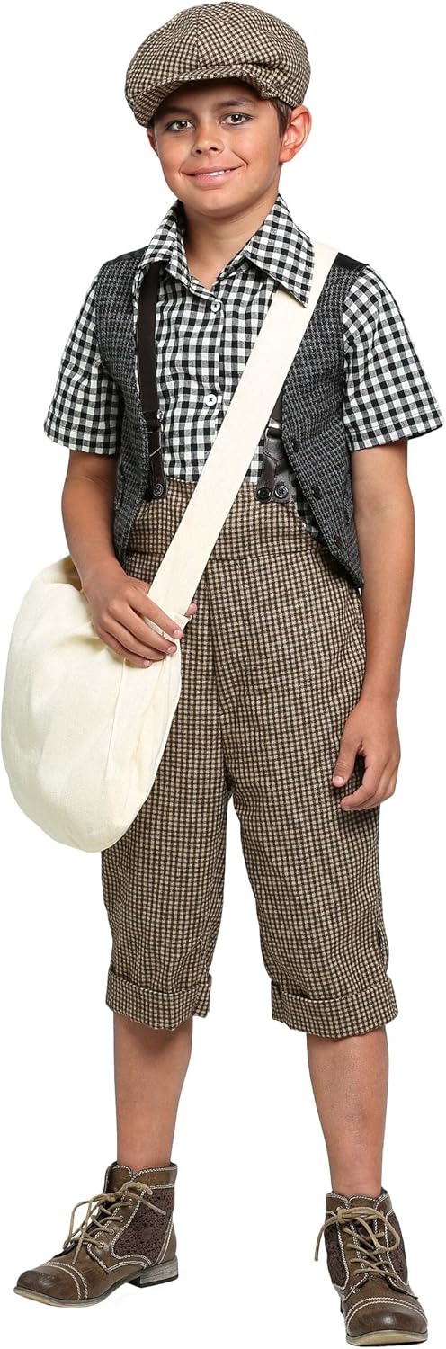 Fun Costumes Kids 20s Newsie Costume for Boys 1