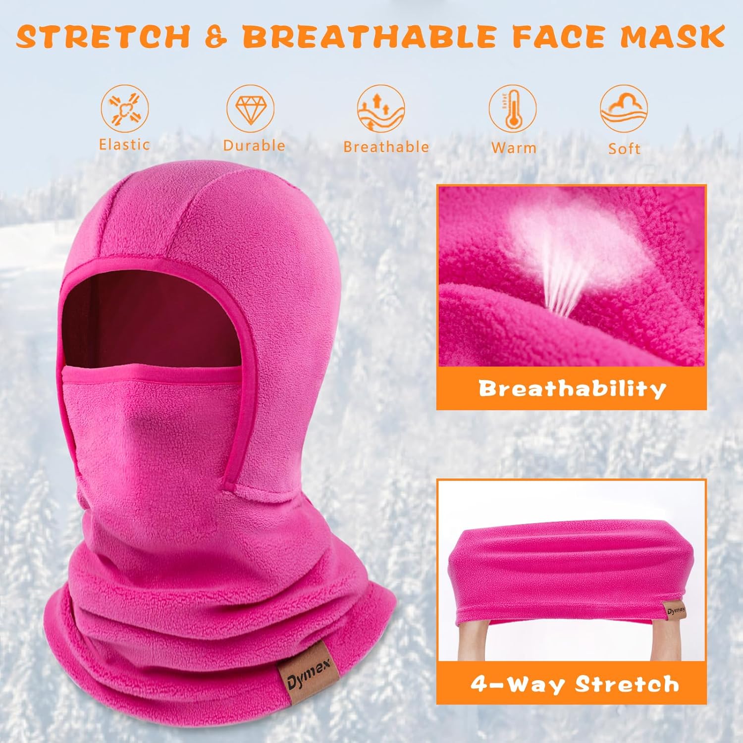 Stay Warm Wind-Proof Dymex Kids Balaclava Ski Mask