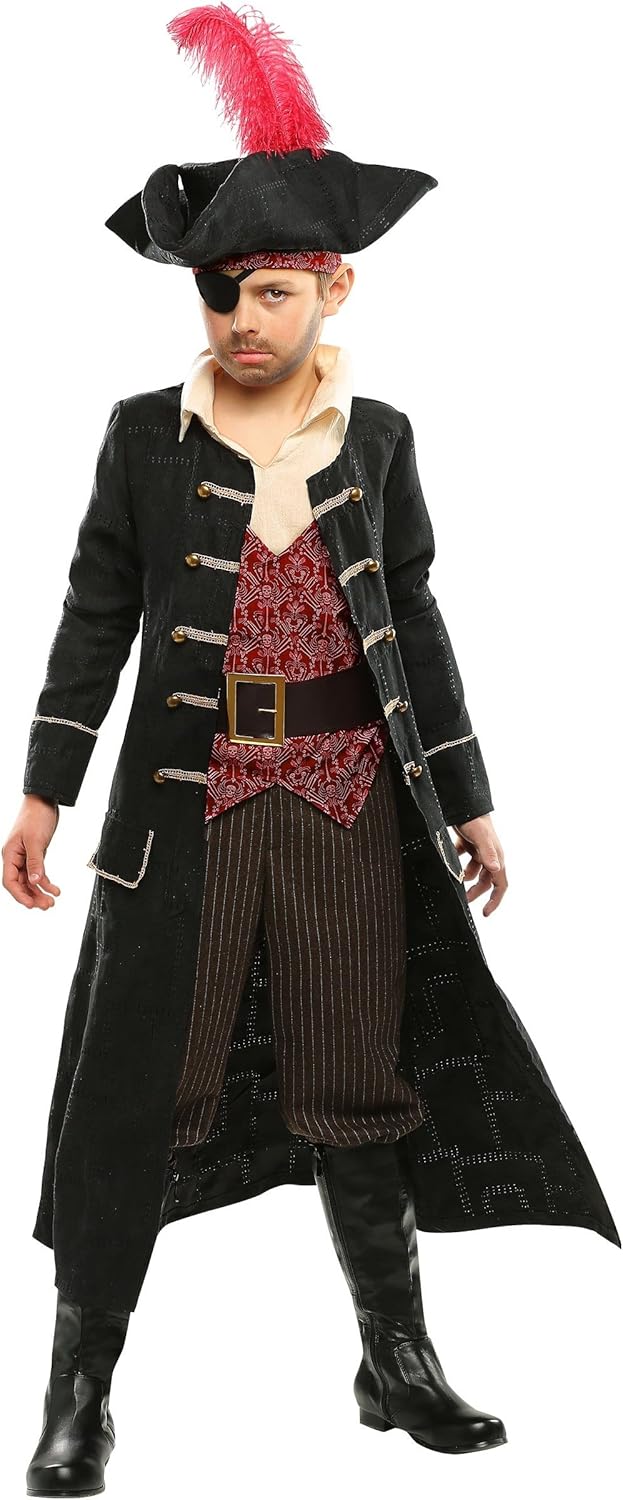 Boys Pirate Captain Costume Large Size