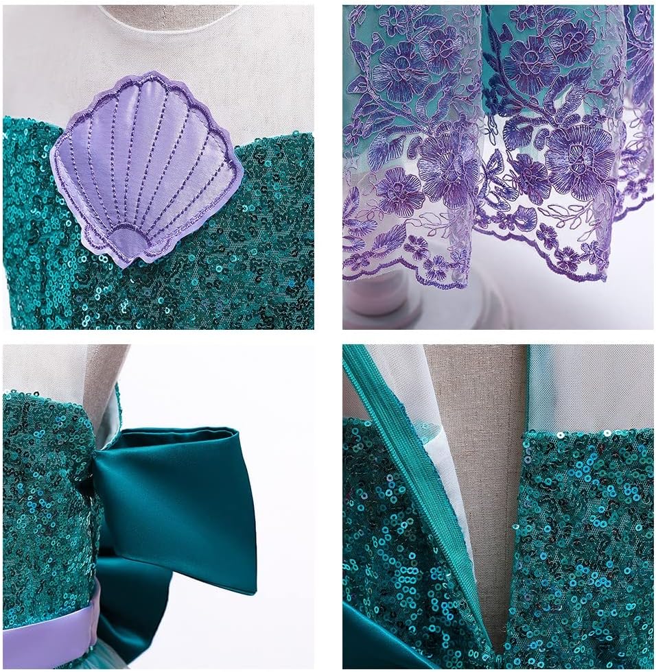 GIRLS FANCY COSTUME PRINCESS MERMAID HOLIDAY COSPLAY DRESS UP KIDS DAYS