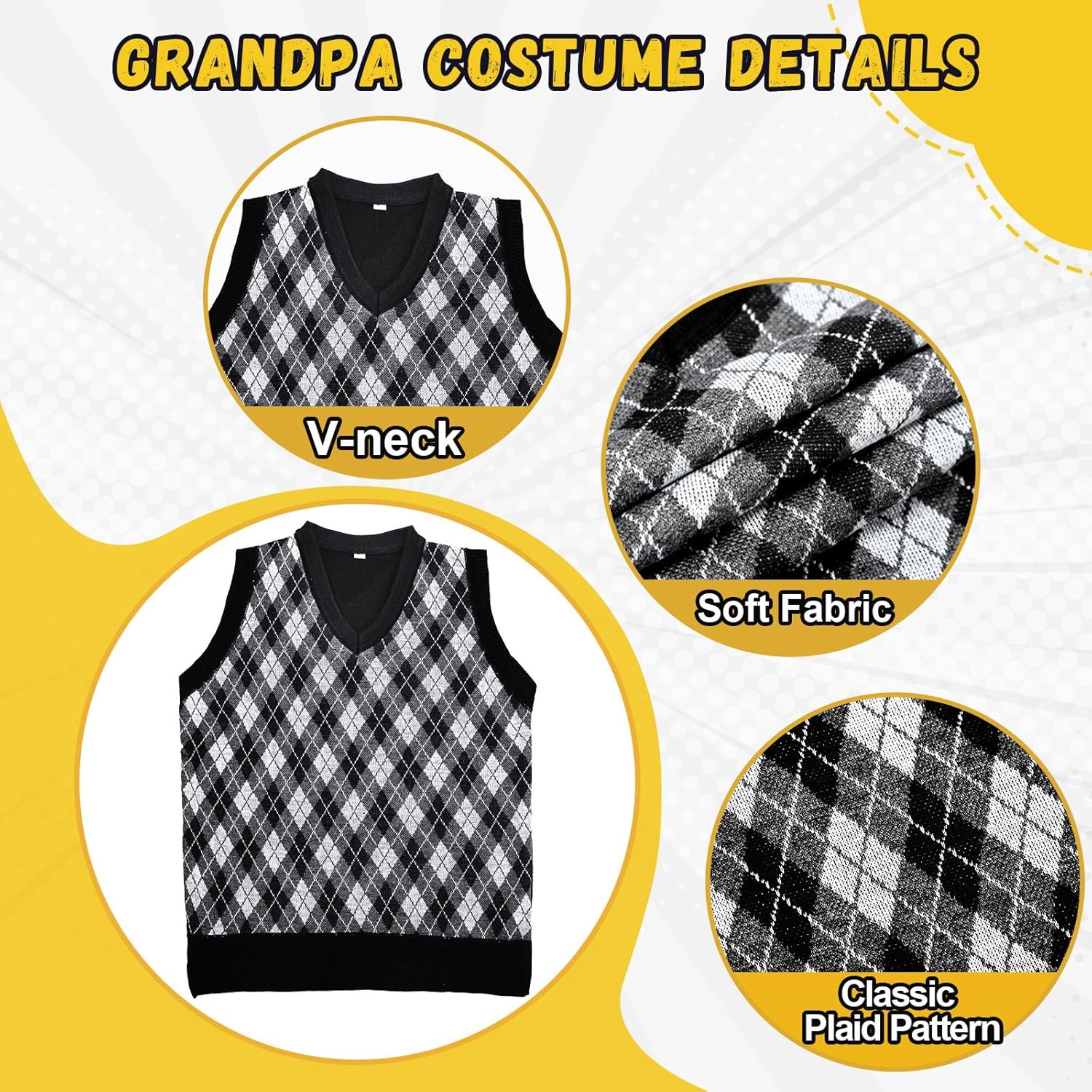 Skirfy Old Man Costume for Kids