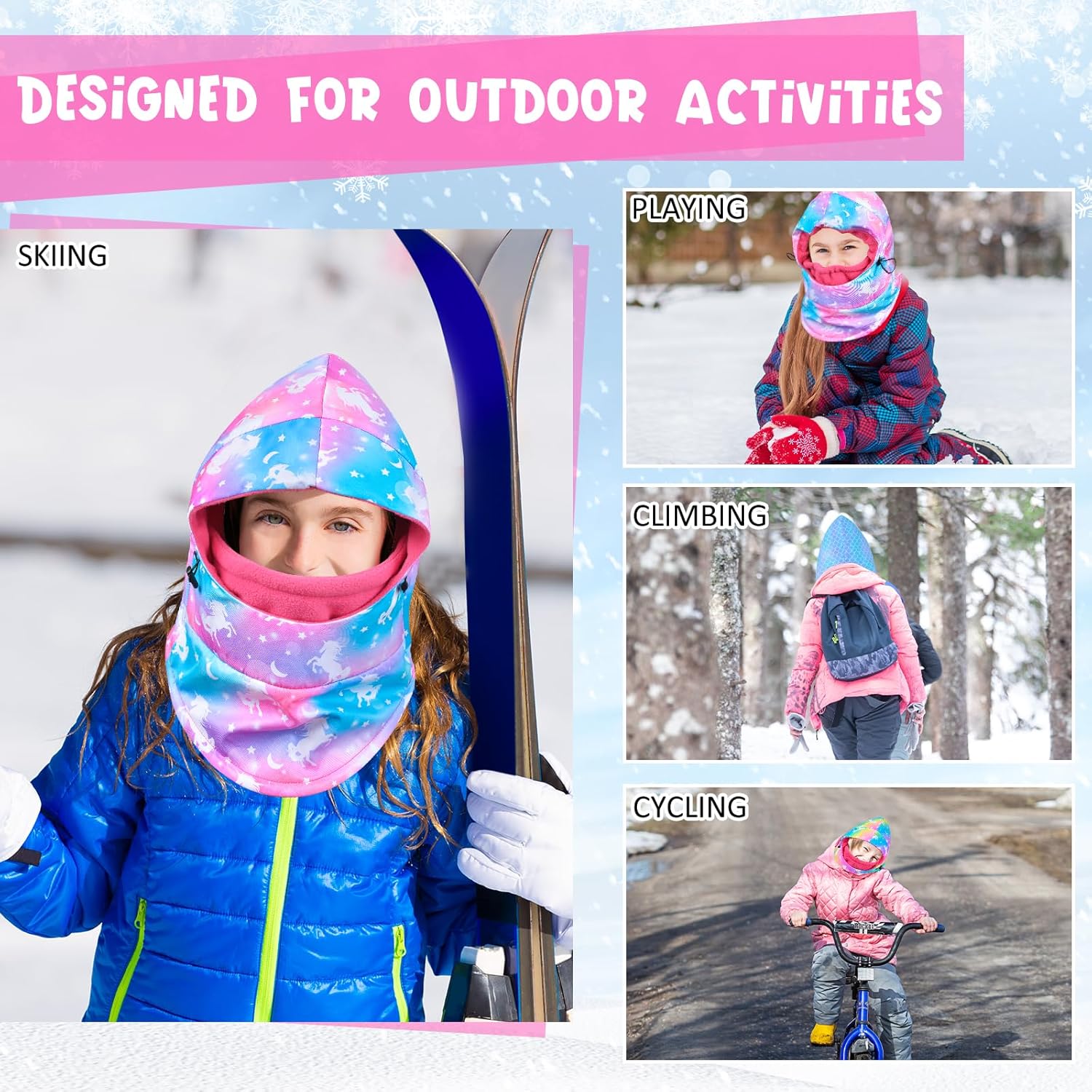 Warm Windproof Kids Winter Hat with Adjustable Fit for Older Kids