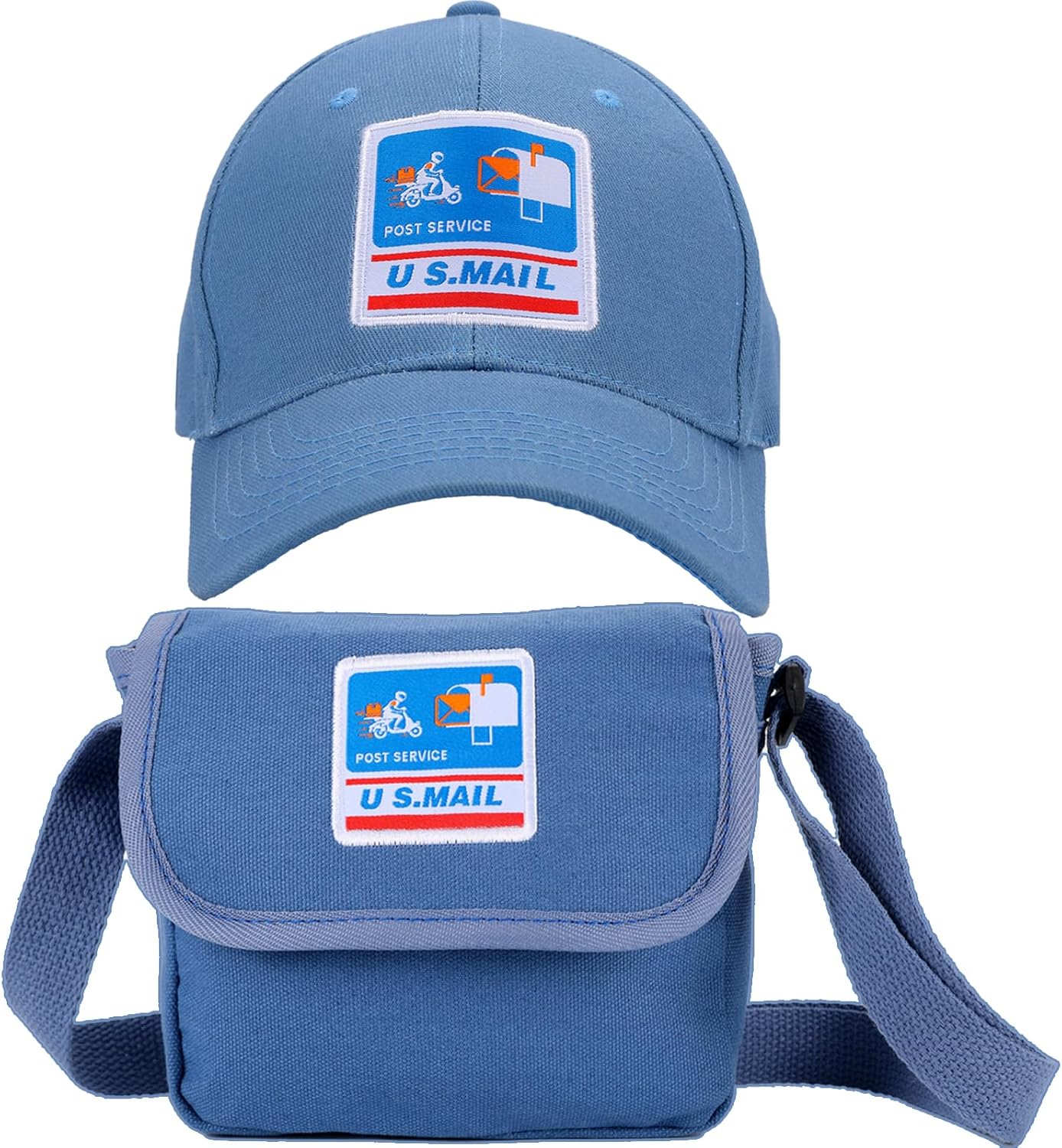 Mailman Costume Bucket HatPostman Bag 2 in 1 for Kids