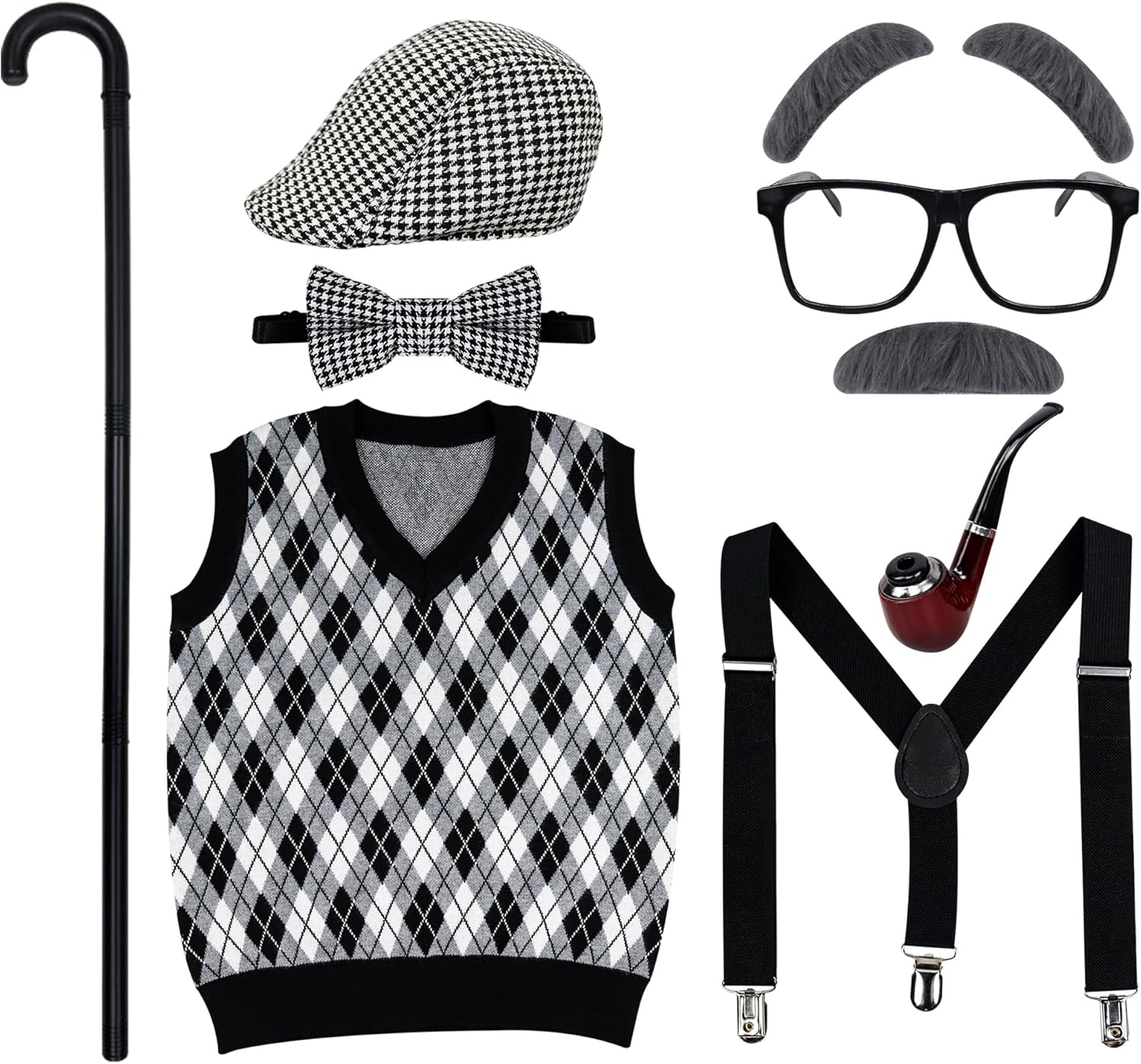 100 Days Grandpa Costume for Boys