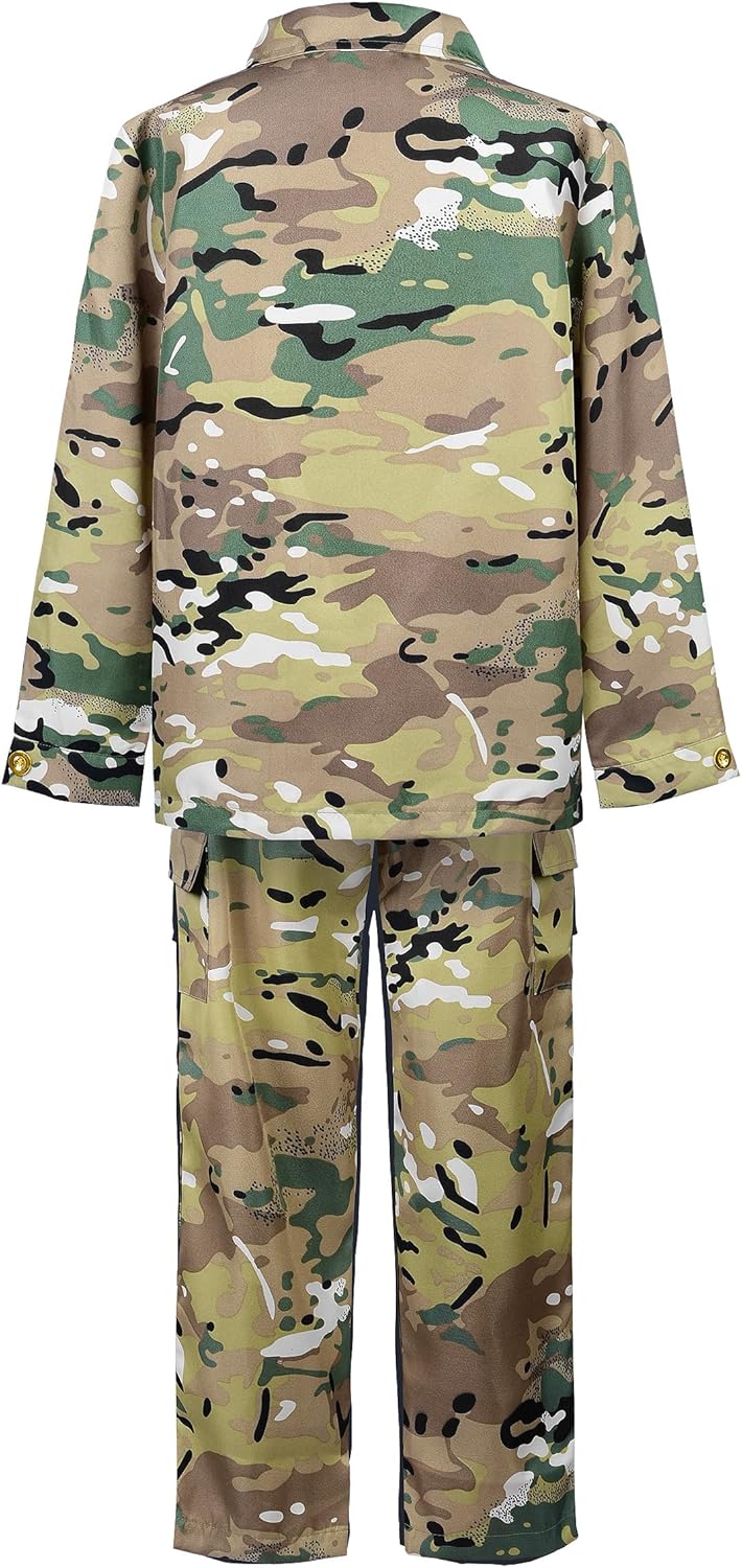 ReliBeauty Soldier Costume Army Camouflage Uniform