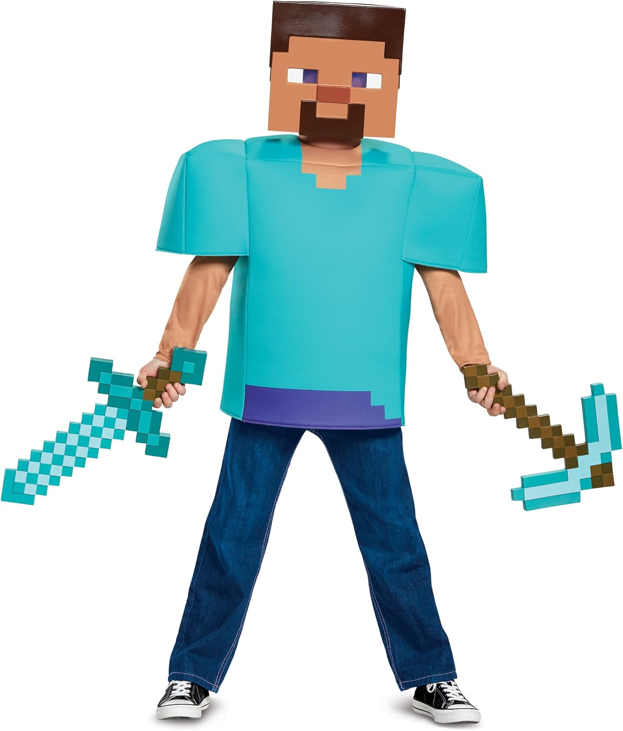 Steve Classic Minecraft Costume Multicolor Medium 7-8