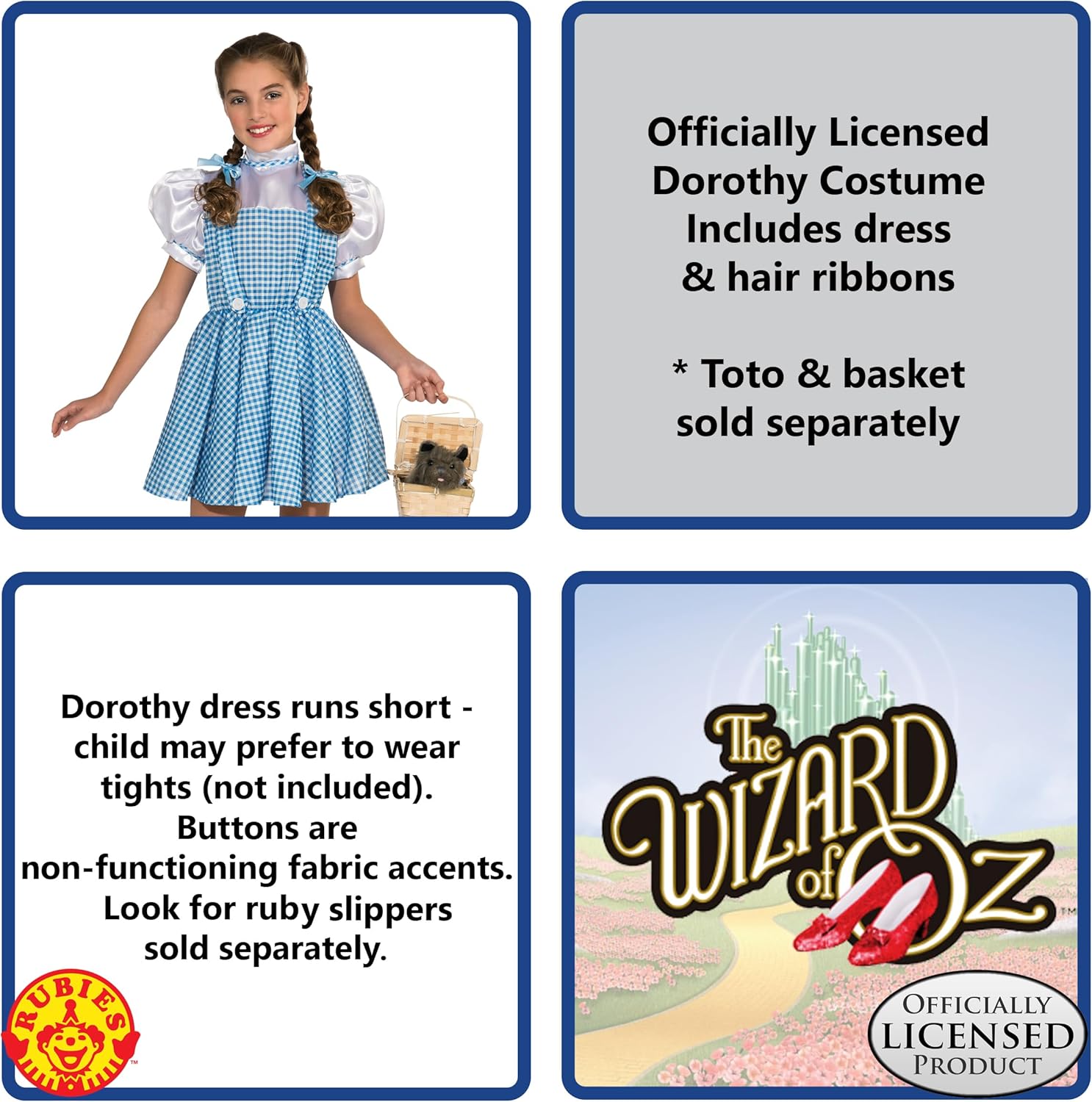 Wizard of Oz Halloween Costume Dorothy - 75th Anniversary Edition