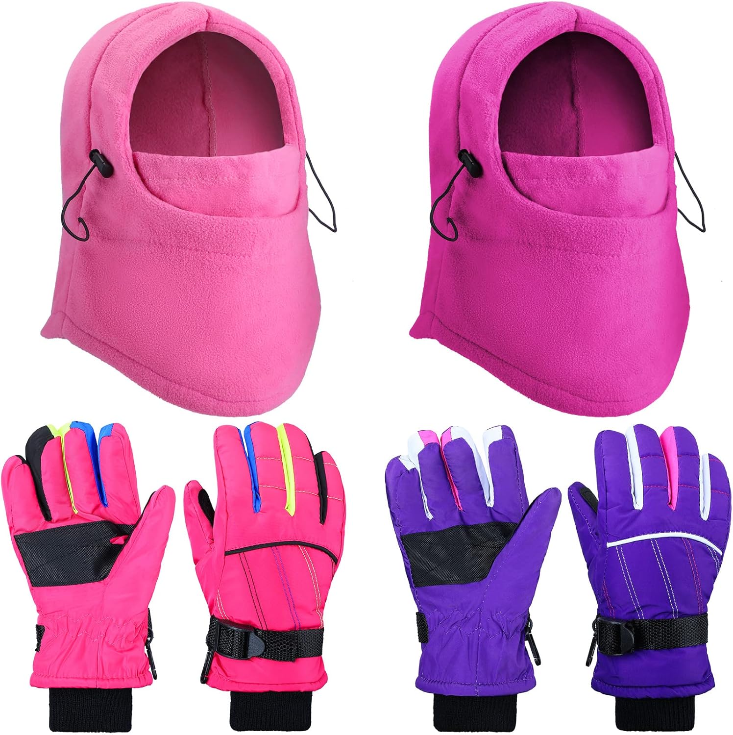 Perfect Kids Winter Gloves Set Warm Windproof for Skiing More
