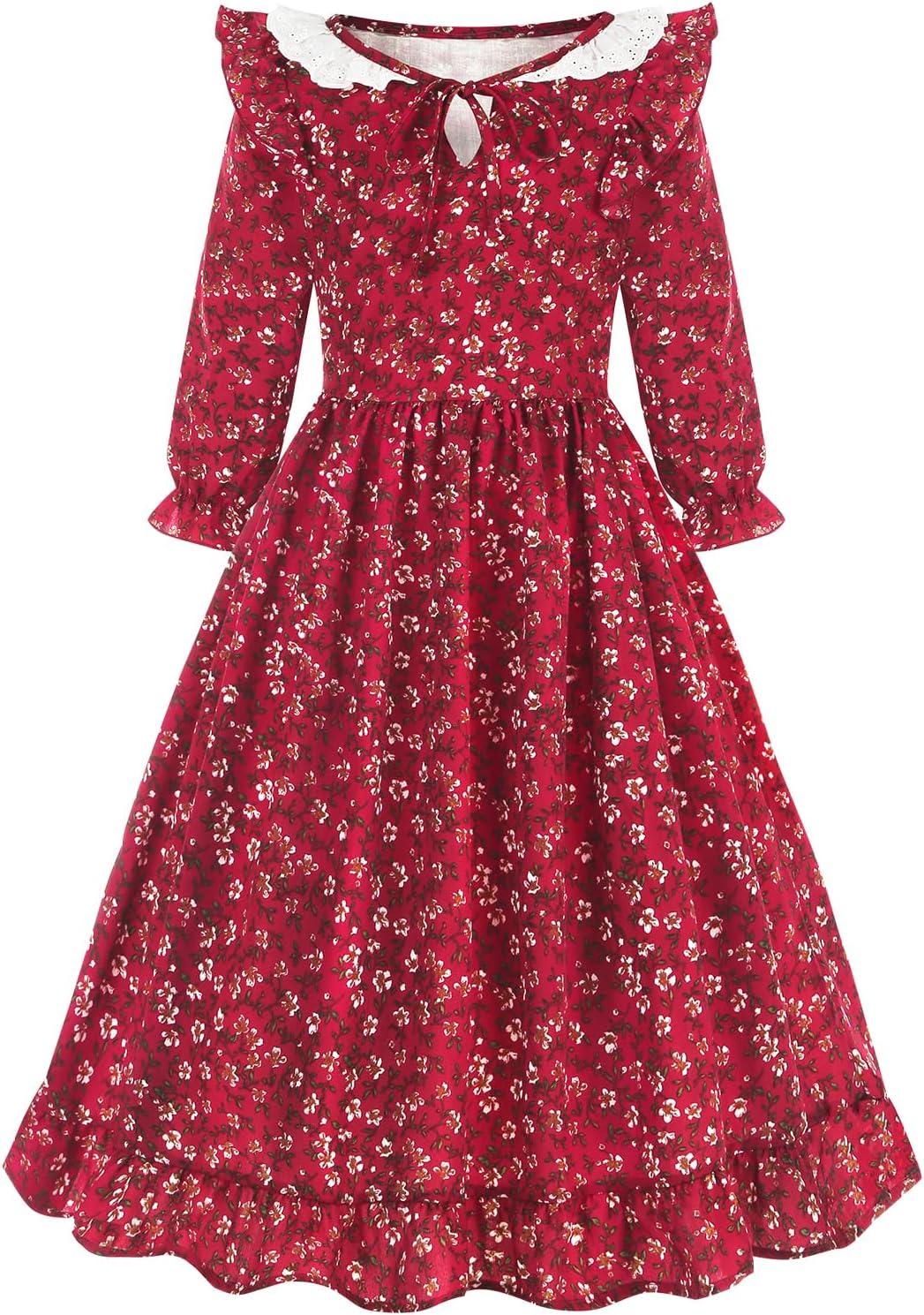 Aoiviss Pioneer Girls Colonial Prairie Dress