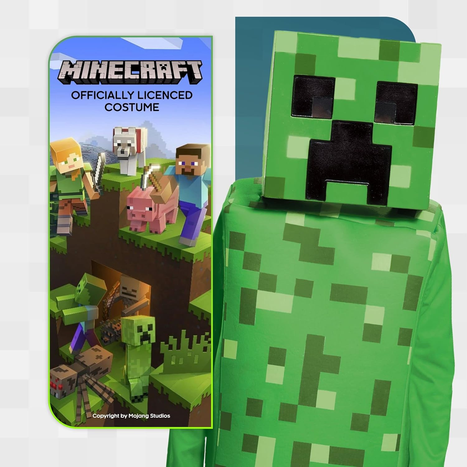 Creeper Classic Minecraft Costume Green Small 4-6 Disguise