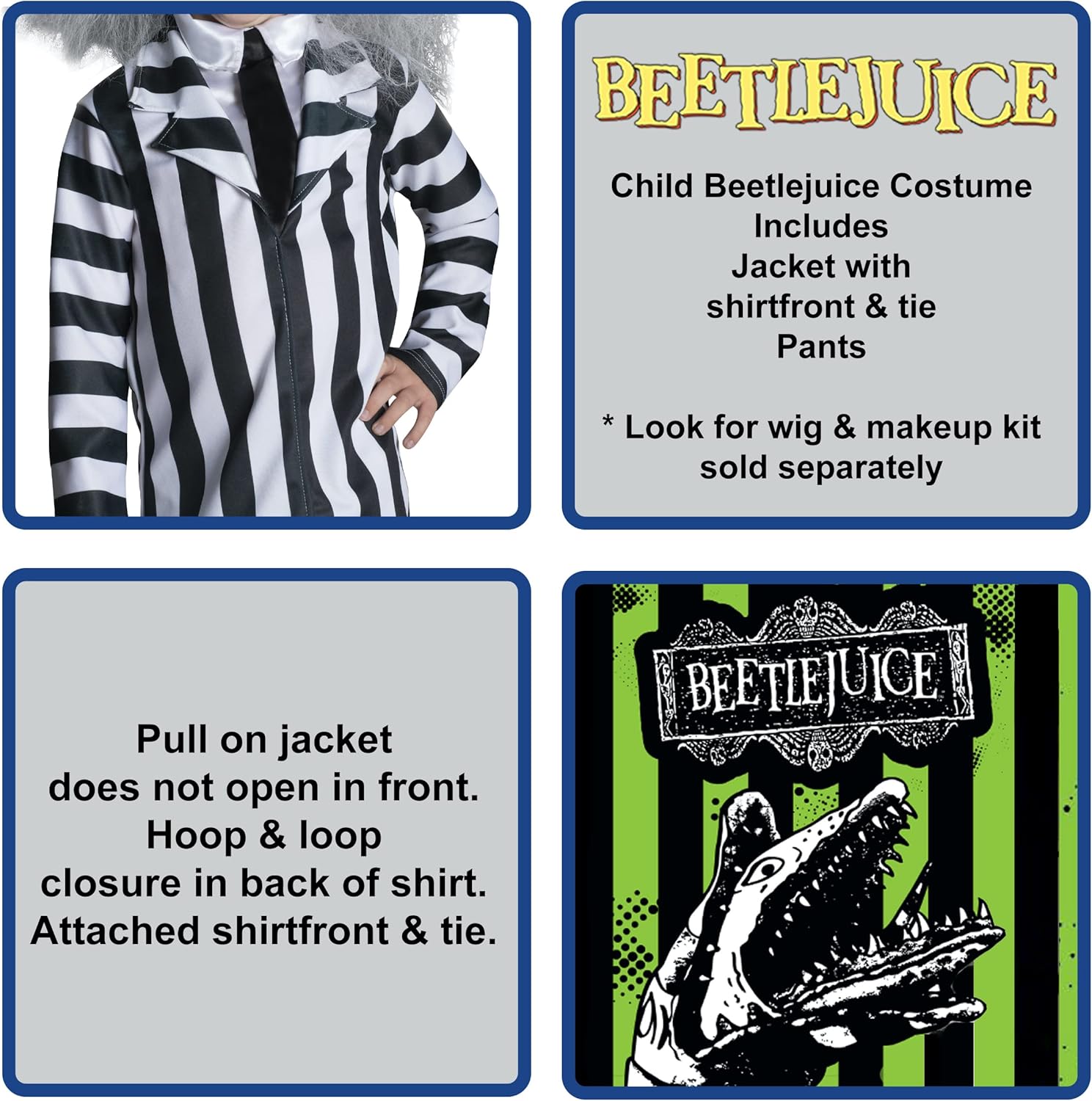 Rubies Beetlejuice Costume for Boy Large