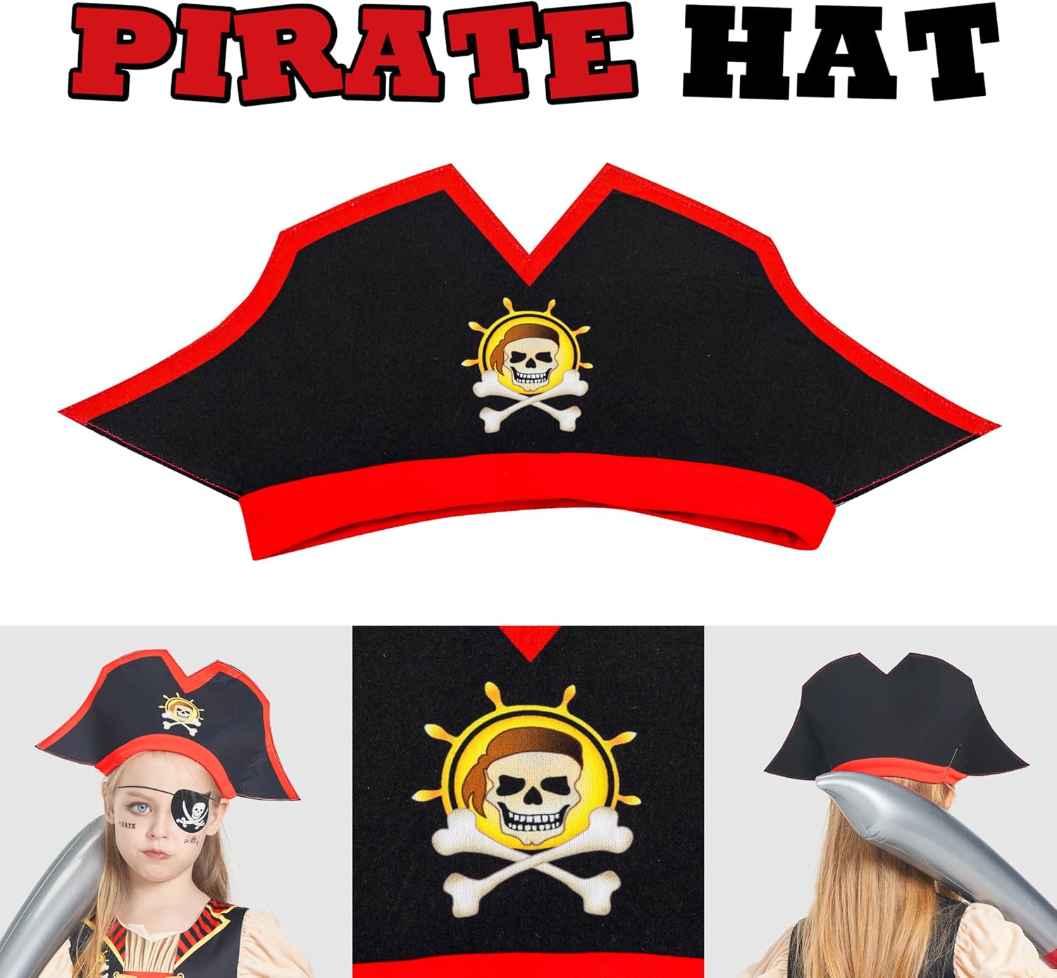 IKALI Girls Pirate Dress Fun Accessories
