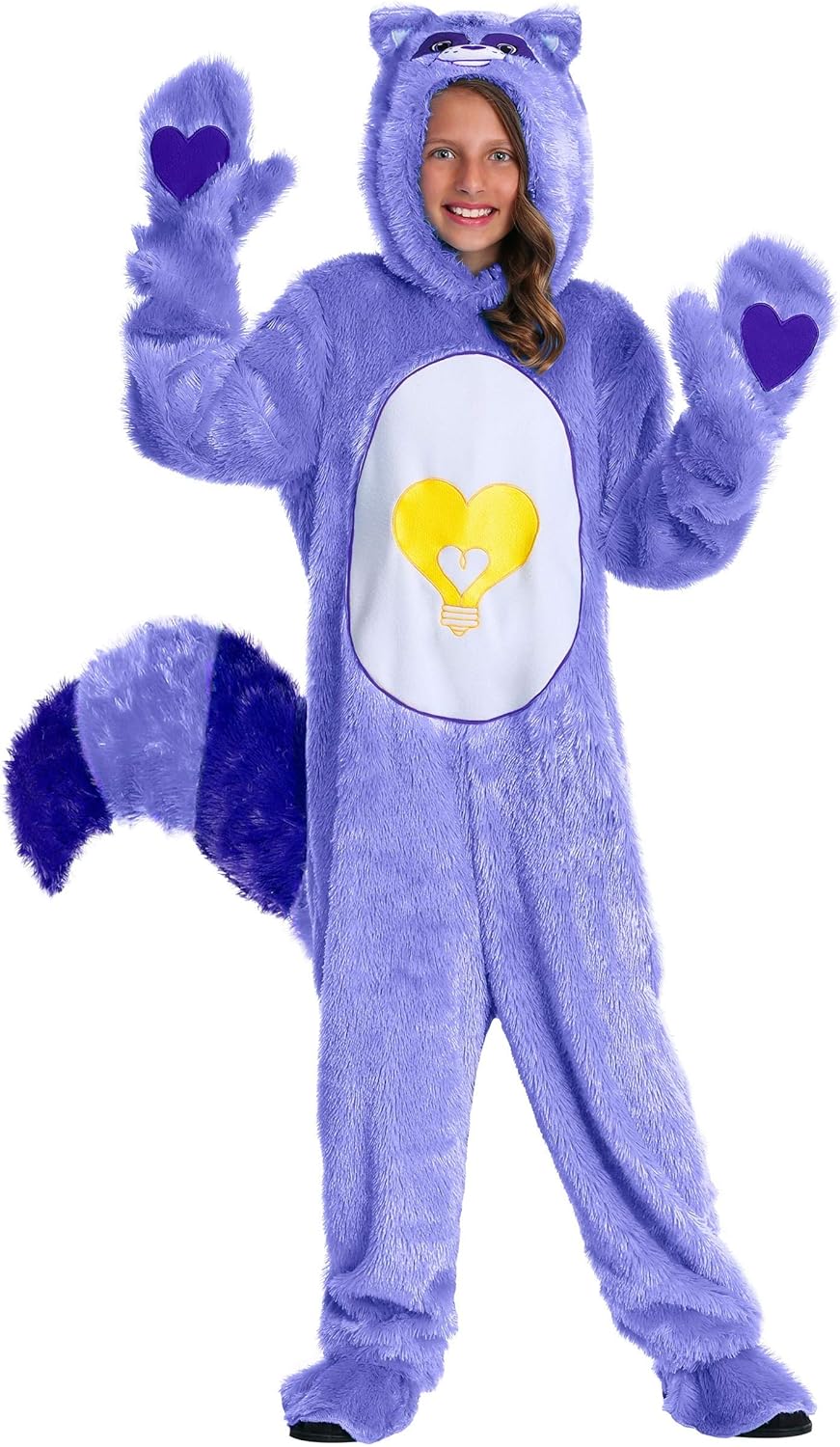 Fun Costumes Raccoon Kids 2-in-1 Faux Fur Costume in Burgundy