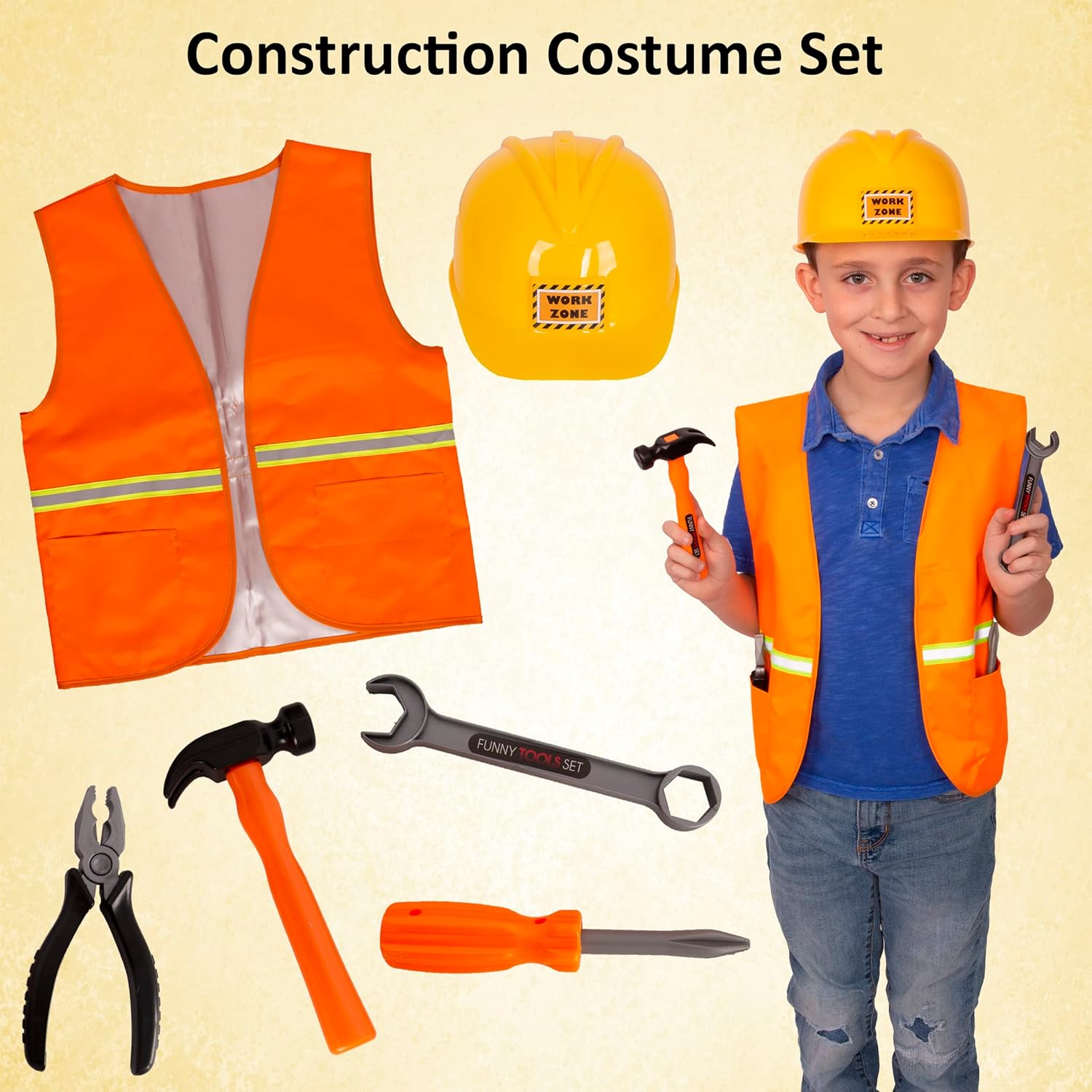 Surprise Your Child with Tigerdoes Construction maize Dress Up