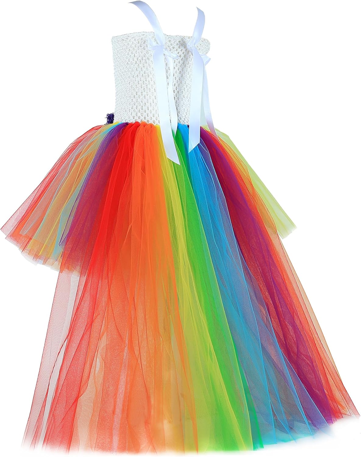 Elegant Handmade Girls Party Evening Dress with Train