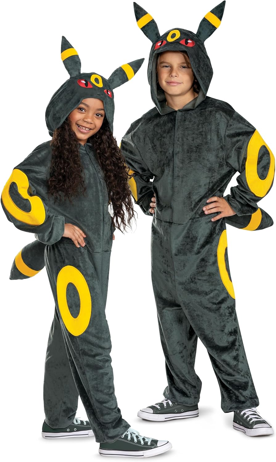 Disguise Boys Deluxe Kids Pokemon Umbreon Hooded Costume Boys Girls