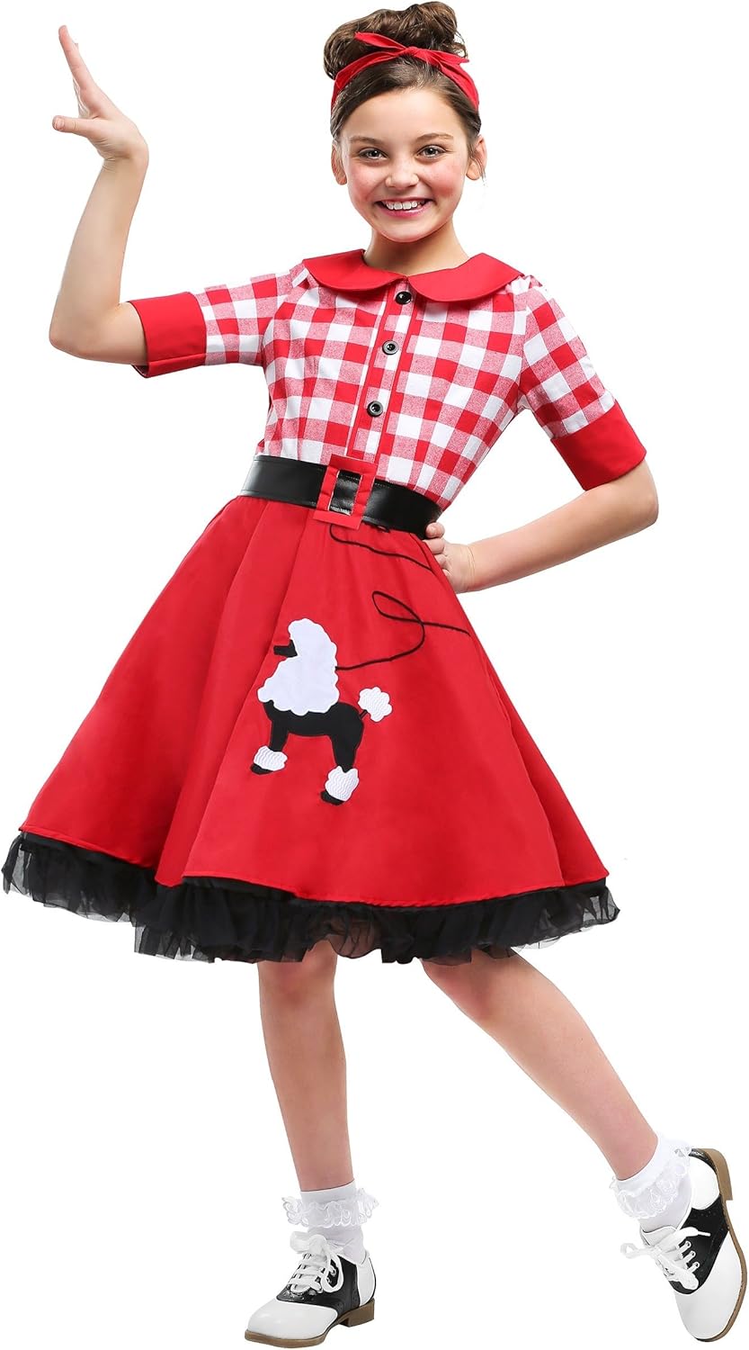 50s Gingham Dress Time Travel for Kids