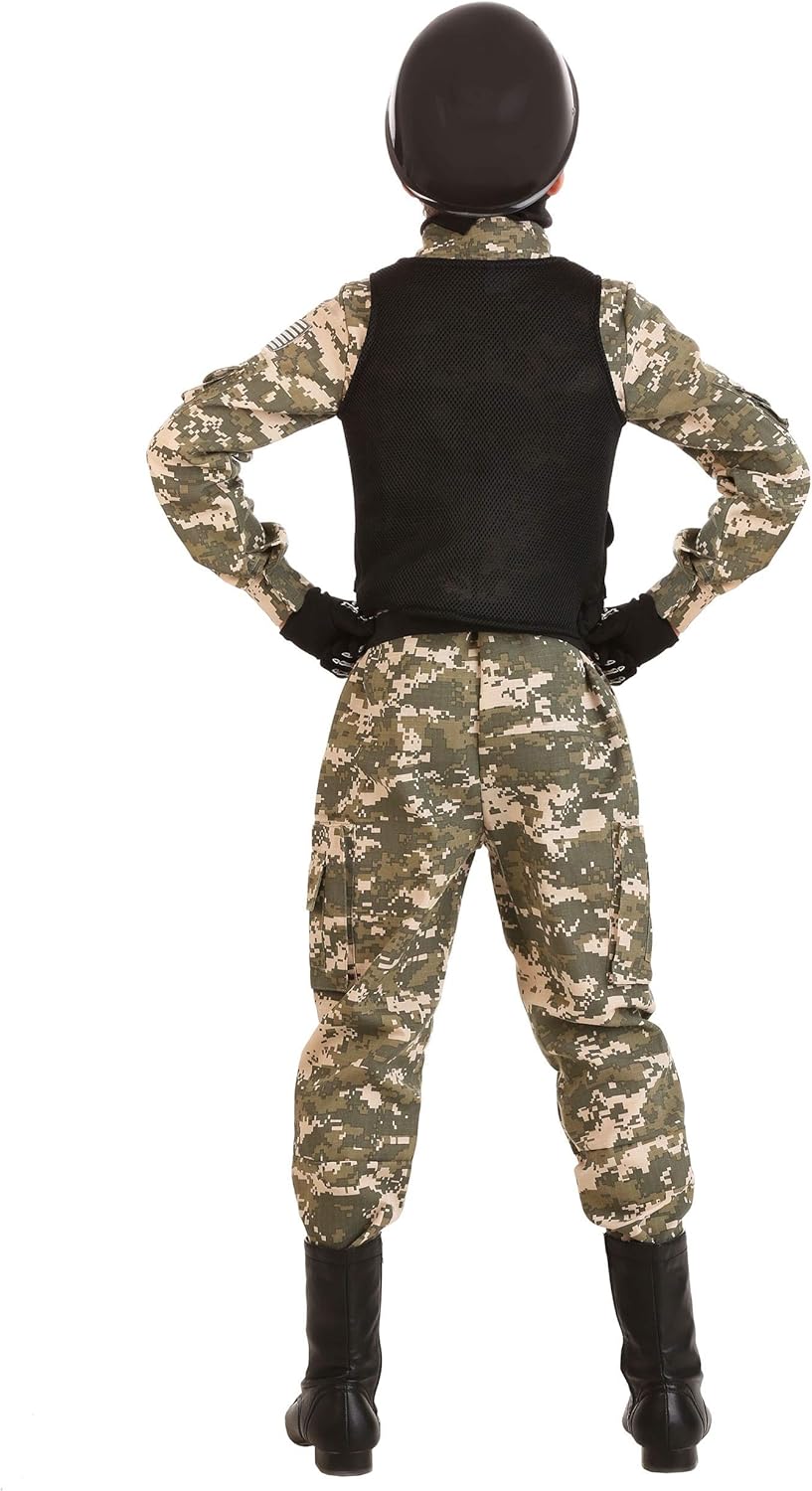 Fight Protect Succeed Battle Soldier Costume Boys Halloween Outfit