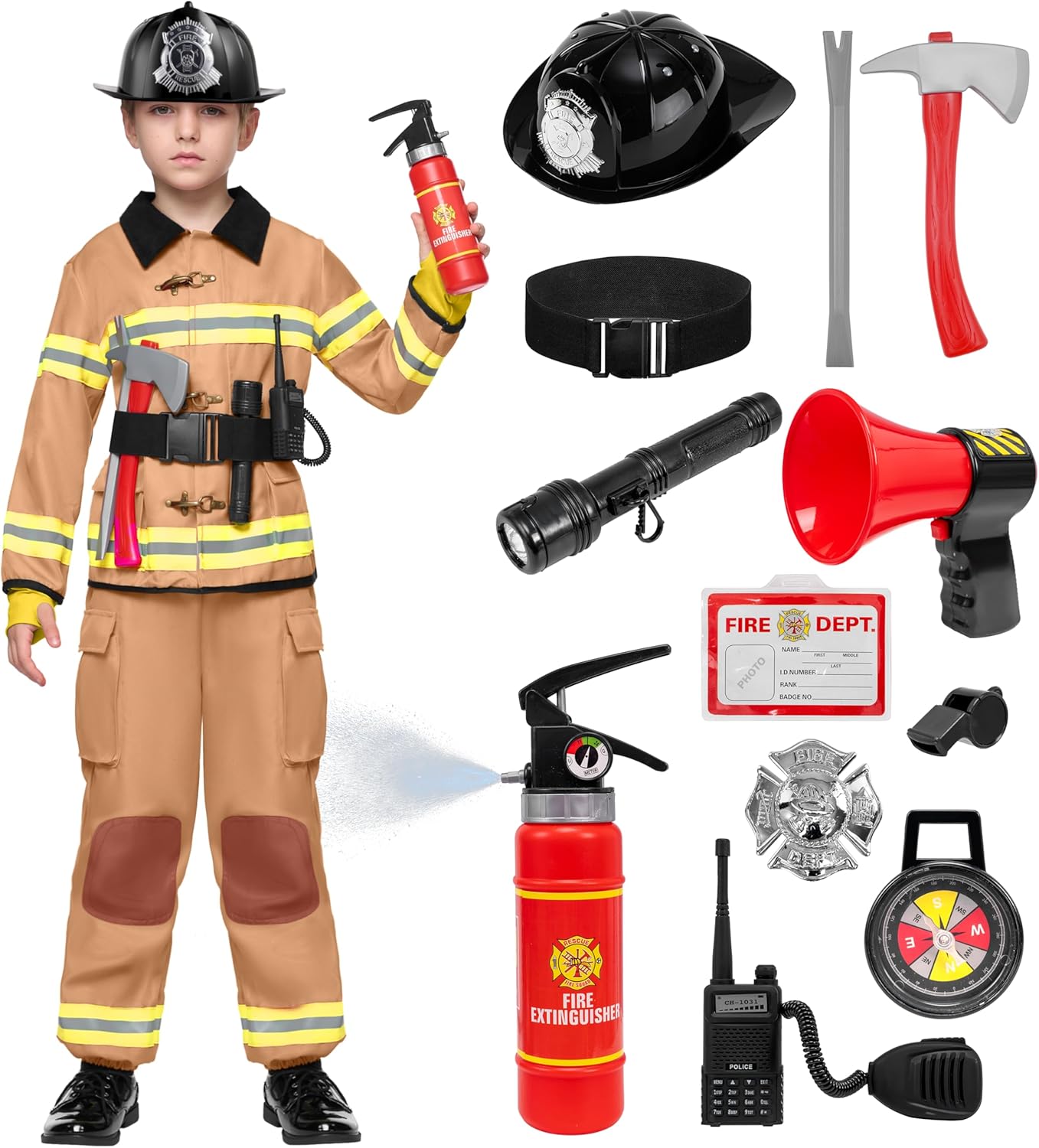 Spooktacular Creations Halloween Boys Fireman Costume Halloween Invite Friends