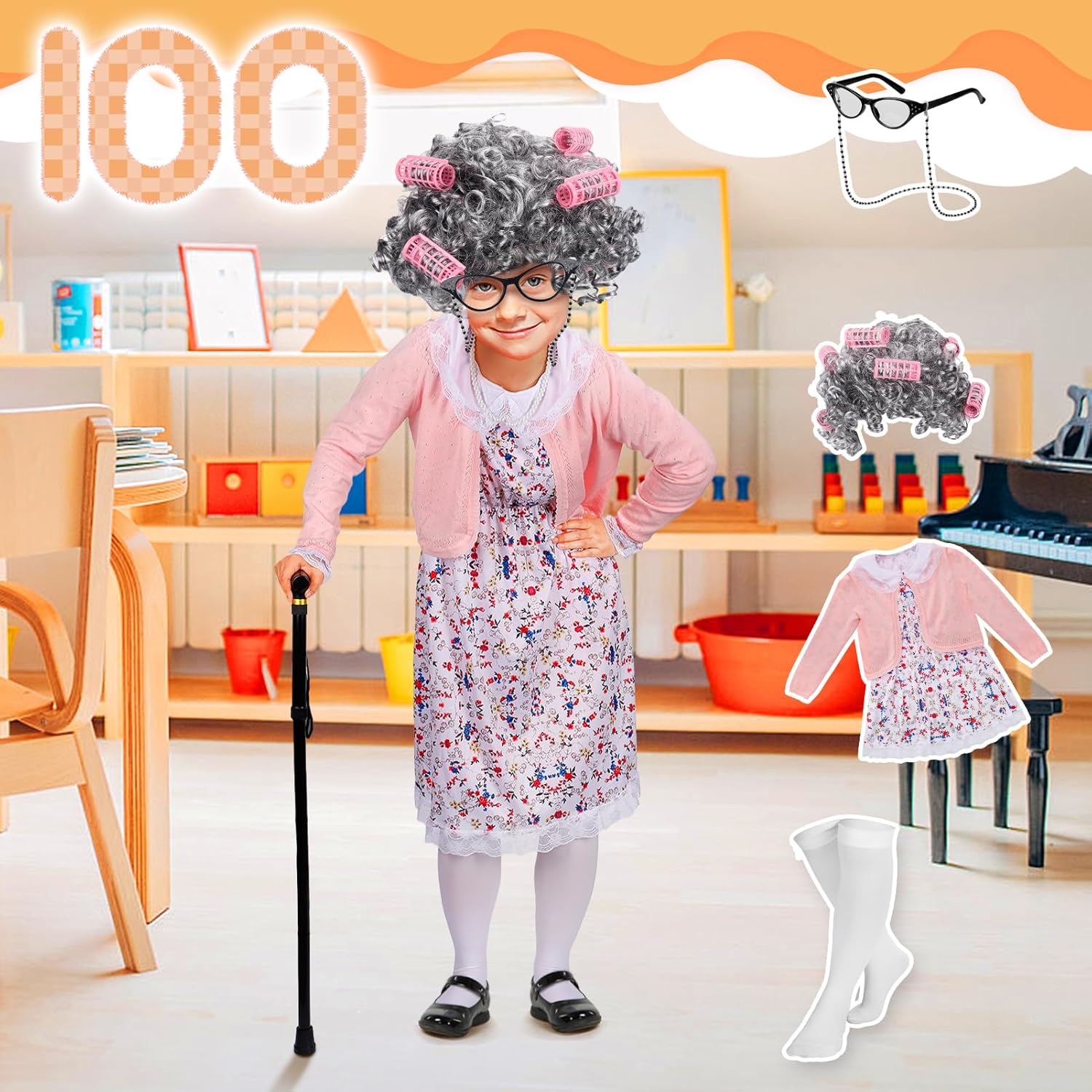 Cosweet Old Lady Costume for Girls