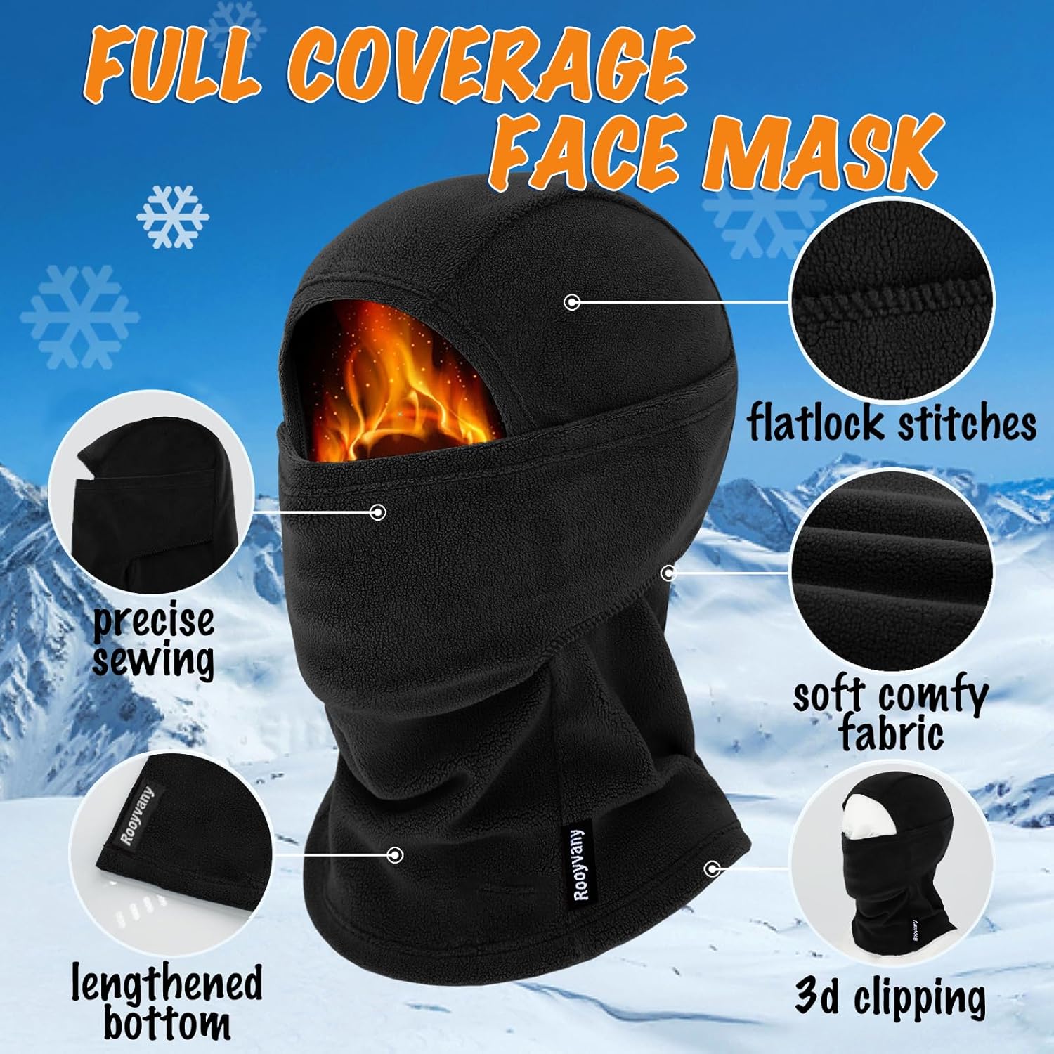 Rooyvany Kids Fleece Balaclava Ski Mask