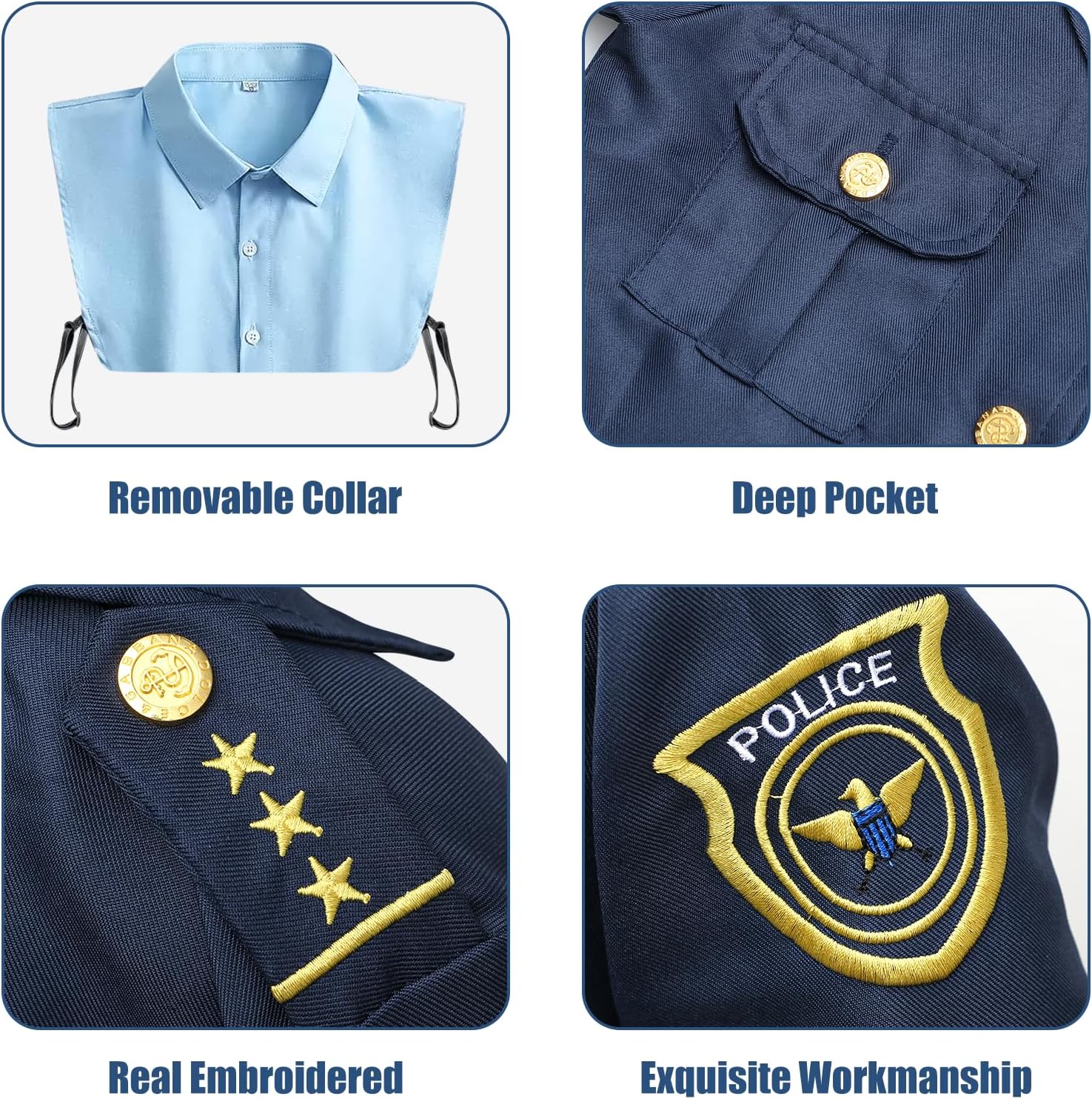 GC Police Costume Boys Halloween Halloween Career Day Kids Kids Police costume Set