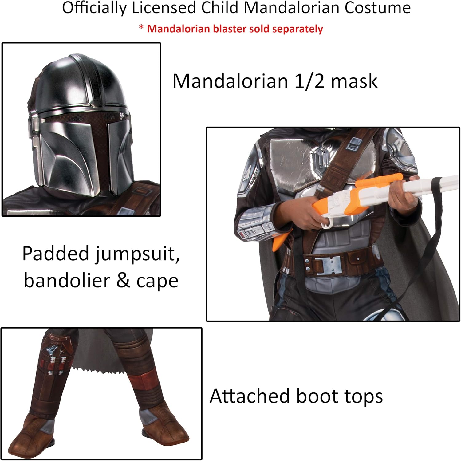 Rubies Star Wars The Mandalorian Beskar Armor Kids Costume