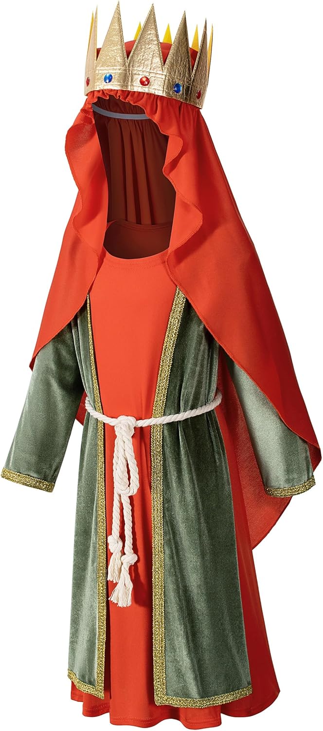 3 Wise Men Costume for Boys - Biblical Nativity Season Shirt Accessories