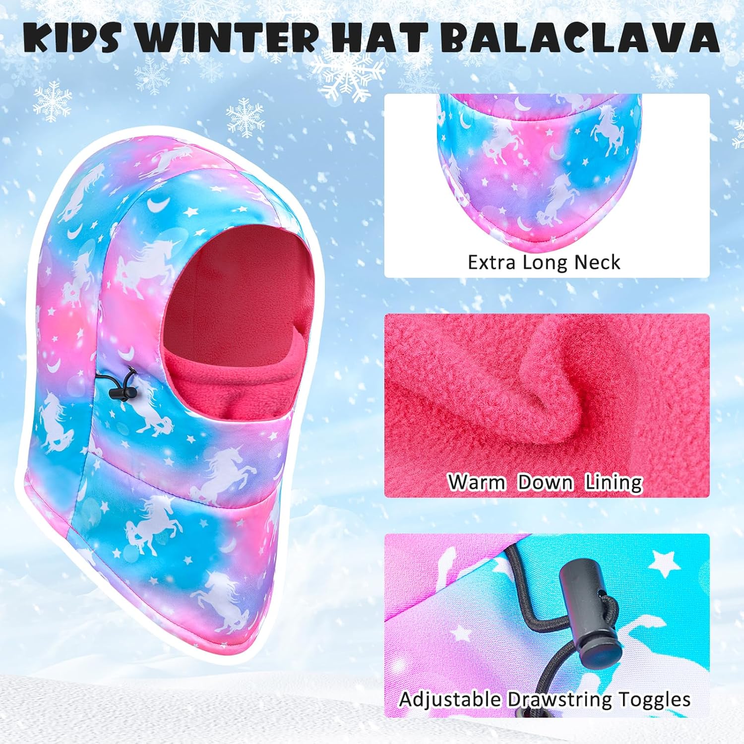Warm Windproof Kids Winter Hat with Adjustable Fit for Older Kids