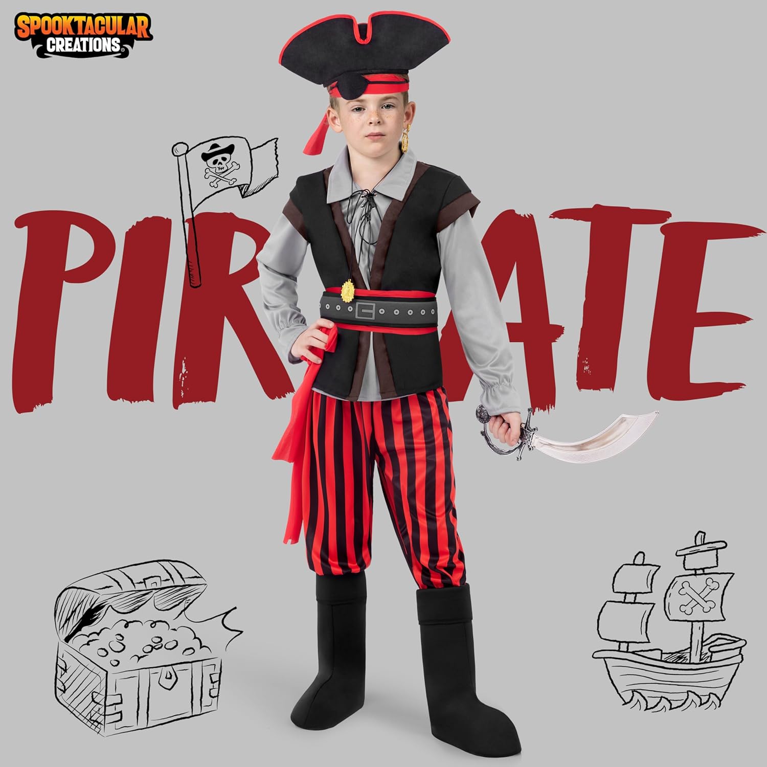 Spooktacular Boys Pirate Costume Accessories for Halloween