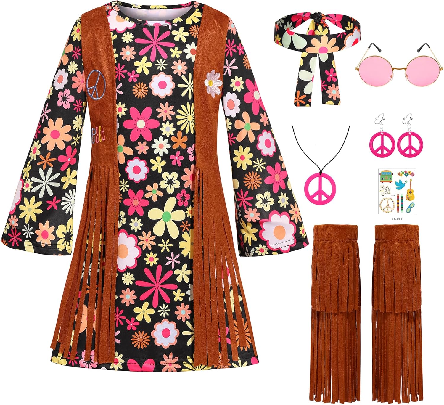 70s Vibes Hipster Costume for Girls