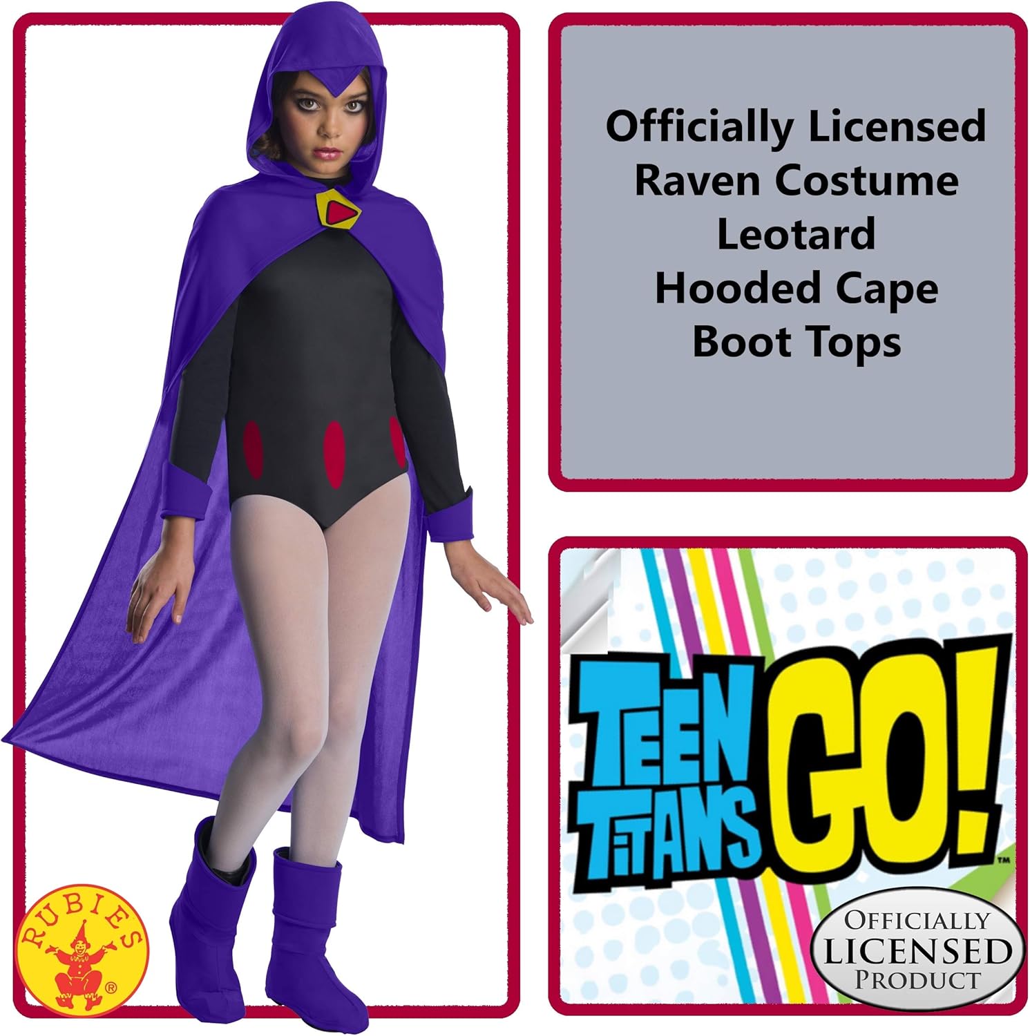 Teen Titans Go Movie Deluxe Raven Costume for Girls