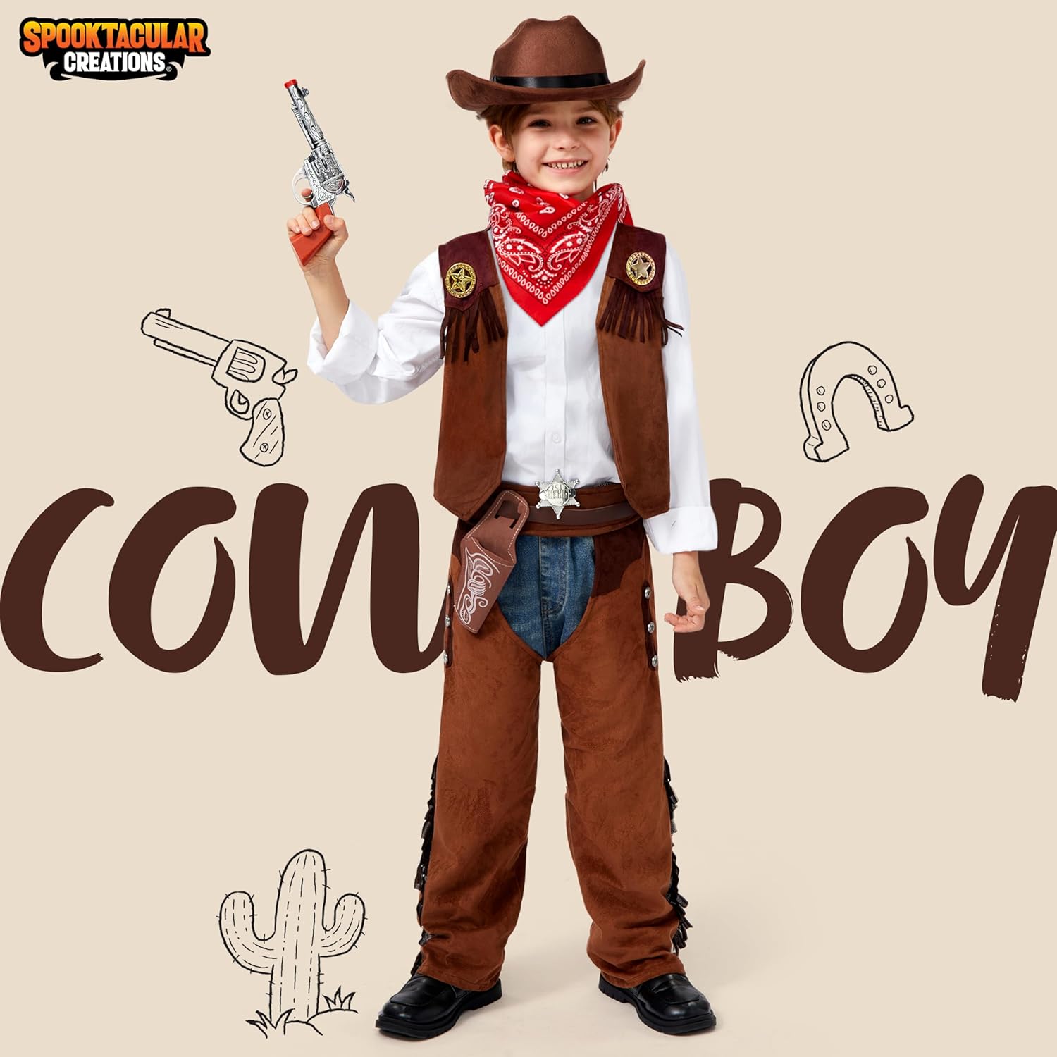 Spooktacular Halloween Cowboy Costume for Boys