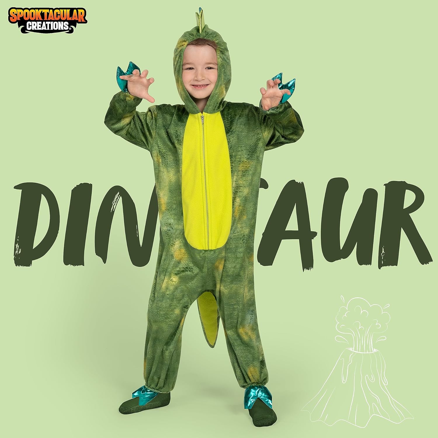 Glow-in-the-Dark Dinosaur Costume for Halloween