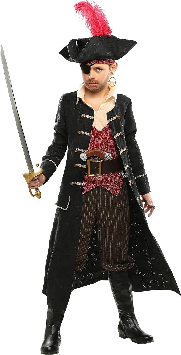 Boys Pirate Captain Costume Large Size
