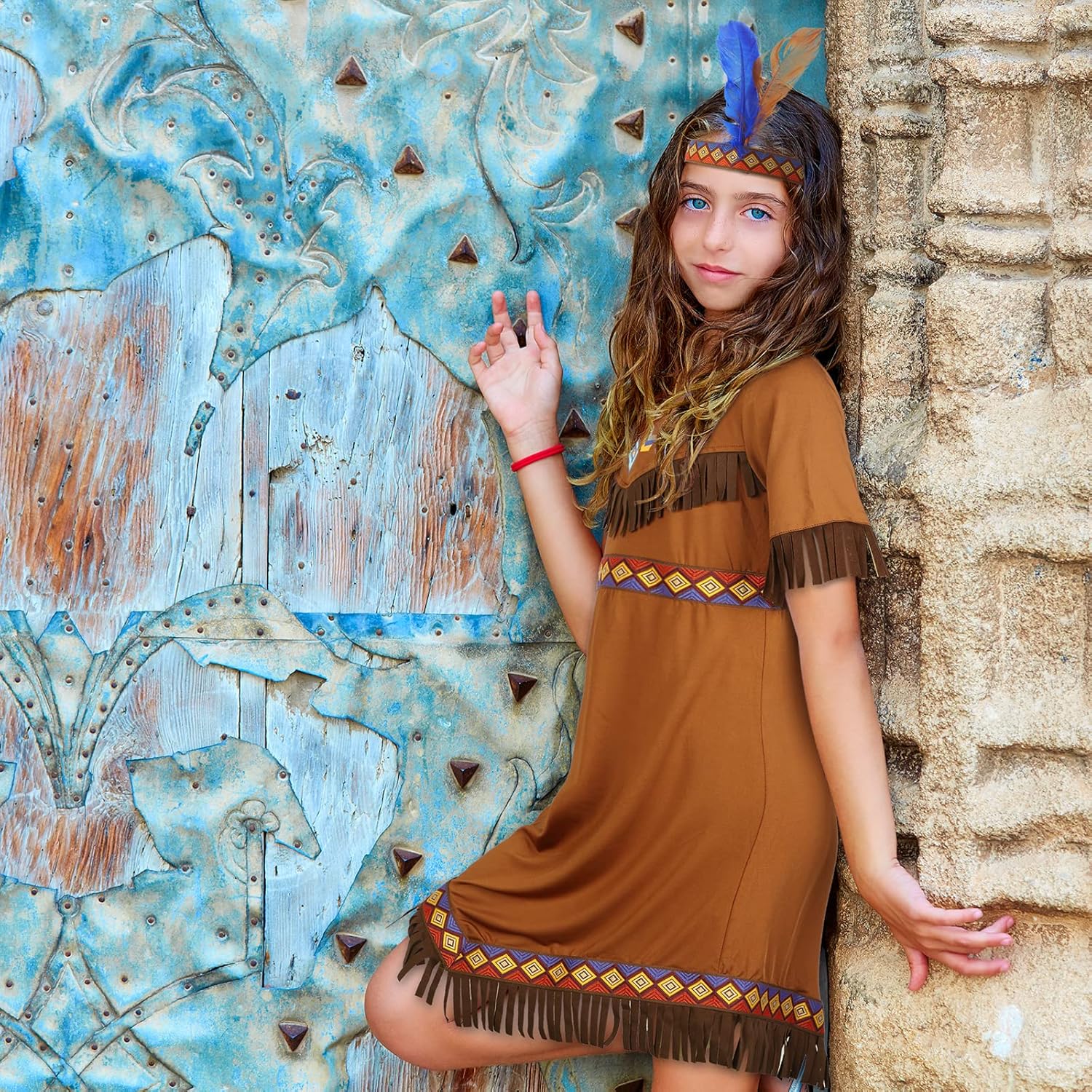 Boyiee Native Prince Indian Princess Costume for Kids Halloween Mardi Gras