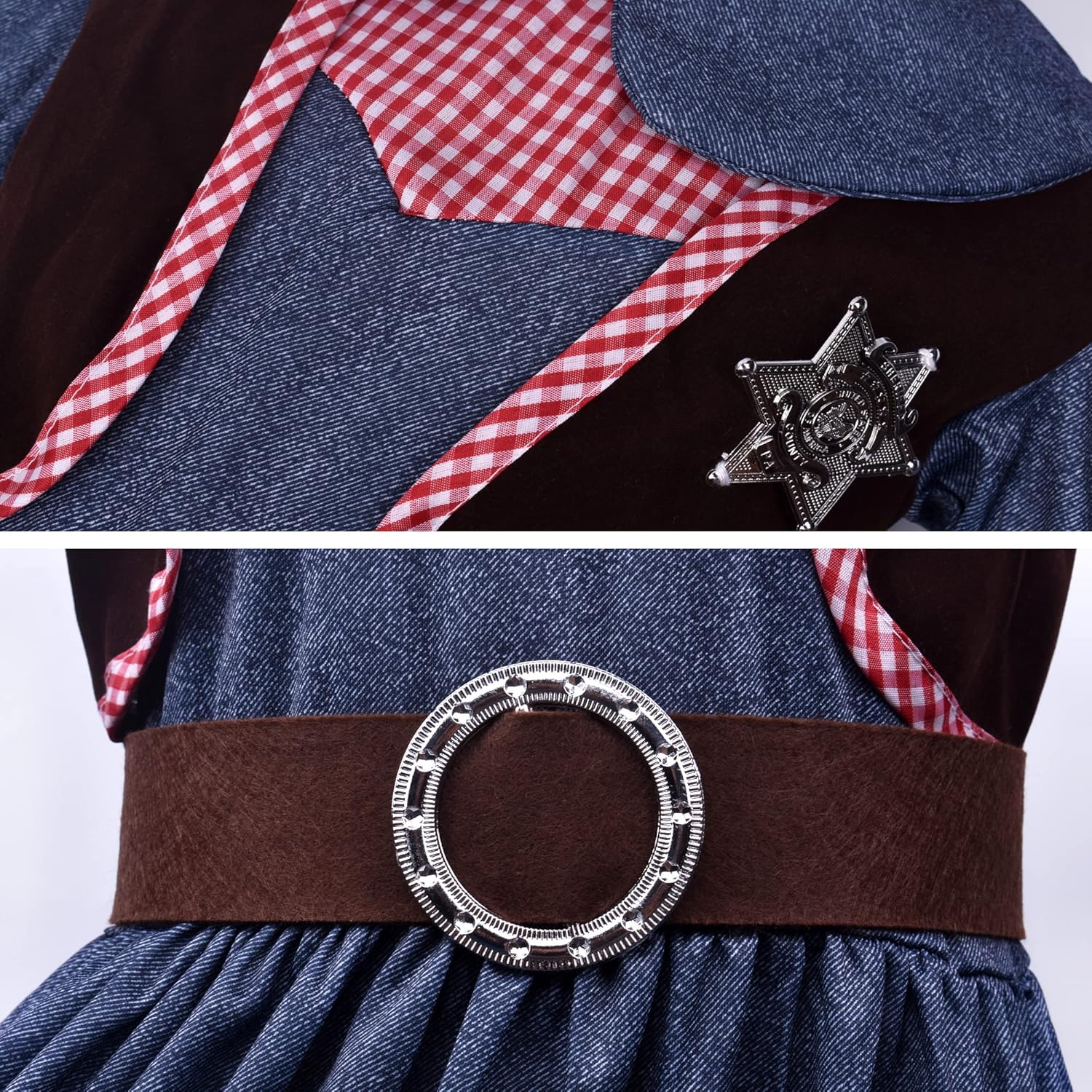 Kids Cowboy Cowgirl Costume 4PCS Set for Boys Girls Role Play