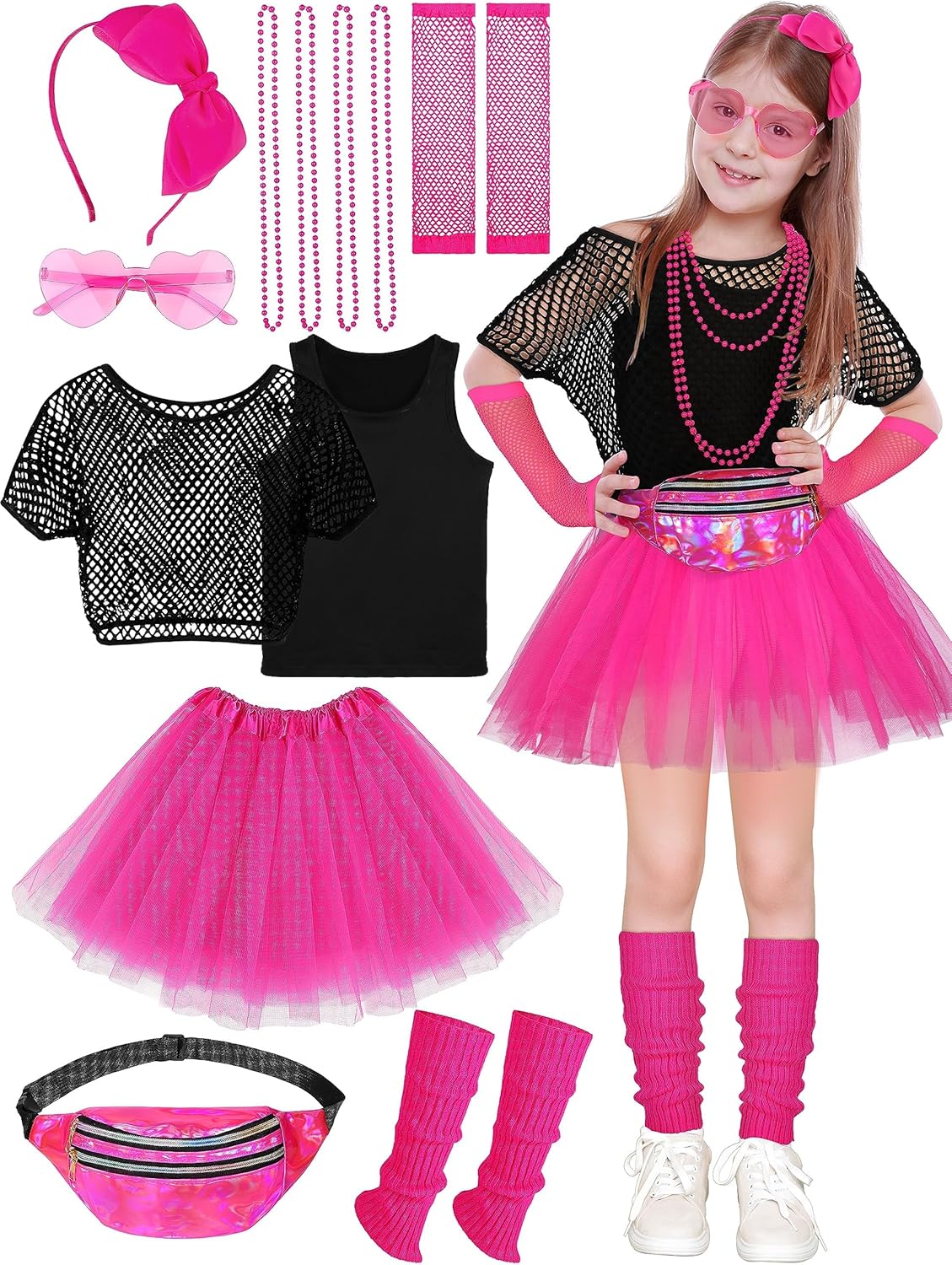 80s Party Outfit Accessory Set Halloween costume for Girls