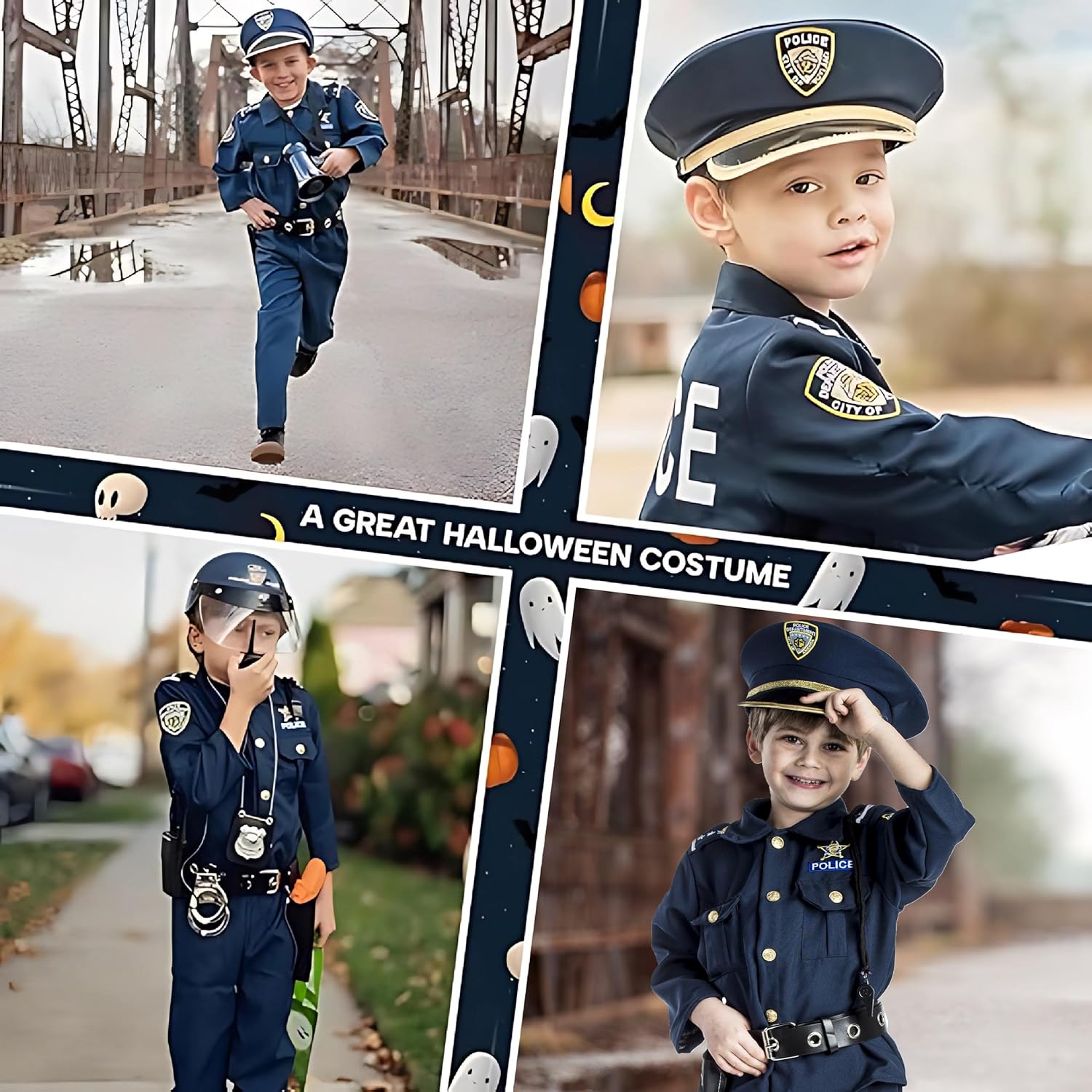 Dress Up America Police Costume for Kids Realistic CopUniform