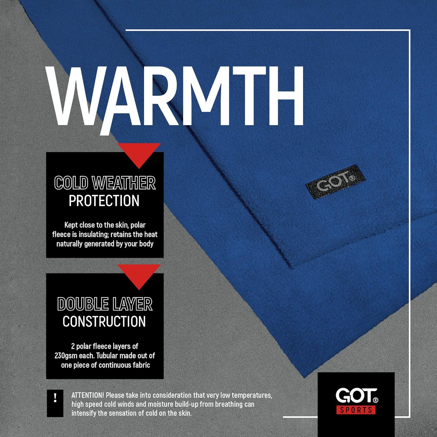 GOT Sports Thermal Neck Gaiter for Kids - Ages 7-12