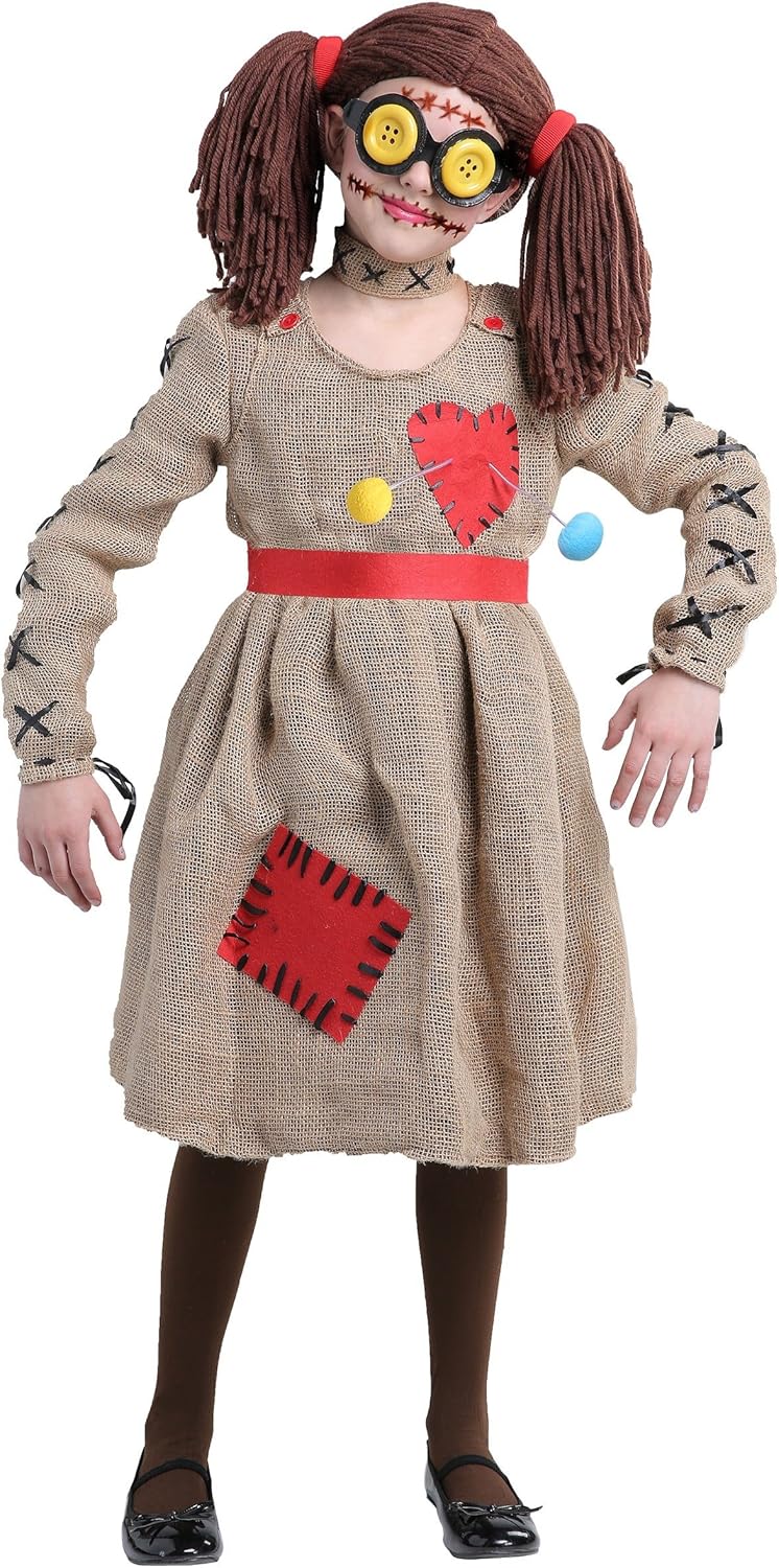 Voodoo Girls Costume - Burrus Dress with Wig Glasses Choker