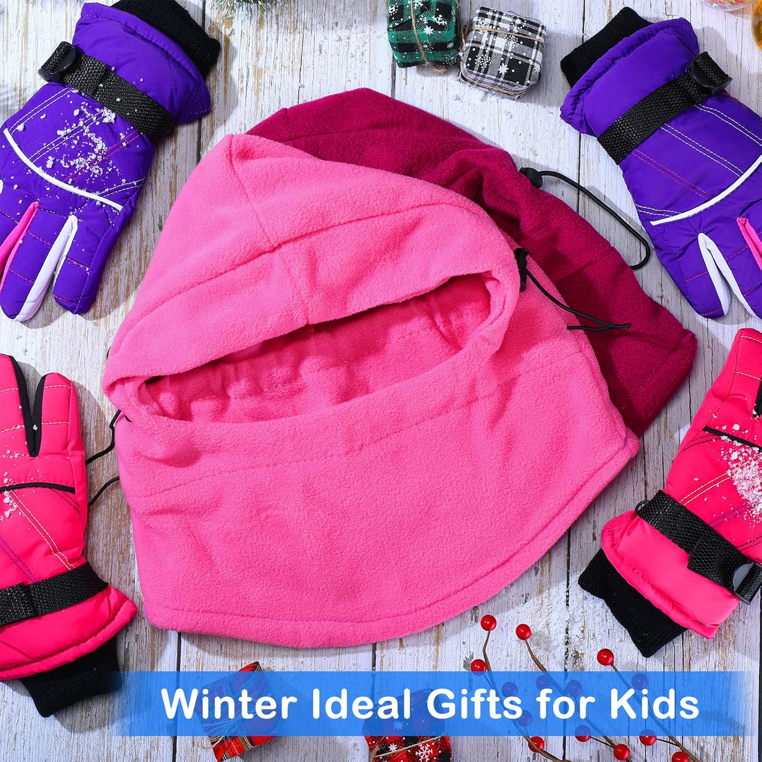 Perfect Kids Winter Gloves Set Warm Windproof for Skiing More